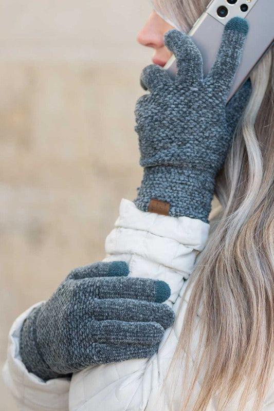 Oh So Soft Chenille Touch Gloves - Warm Winter Gloves for Women & Men - Touchscreen Compatible for Smartphones - Perfect for Driving, Outdoor Activities & Cold Weather