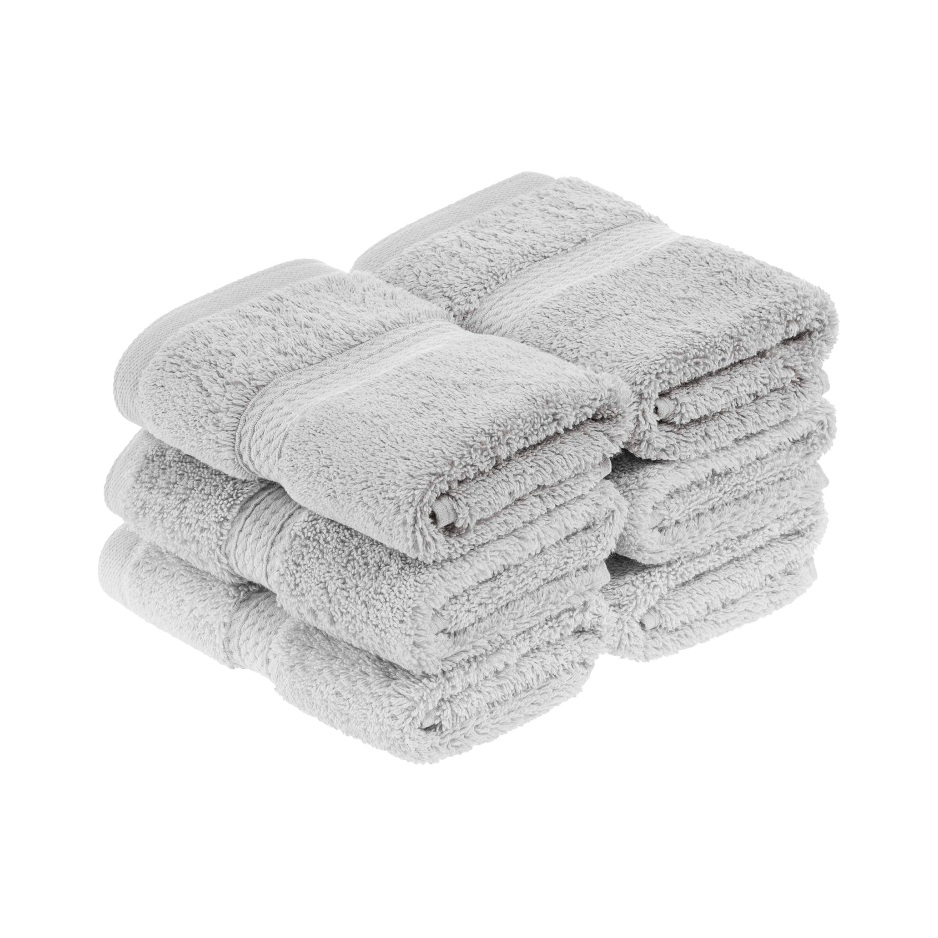 Premium 100% Egyptian Cotton Plush Heavyweight Luxury Bath Towel Set of 6 - Ultra Soft & Absorbent for Spa, Hotel & Home Use