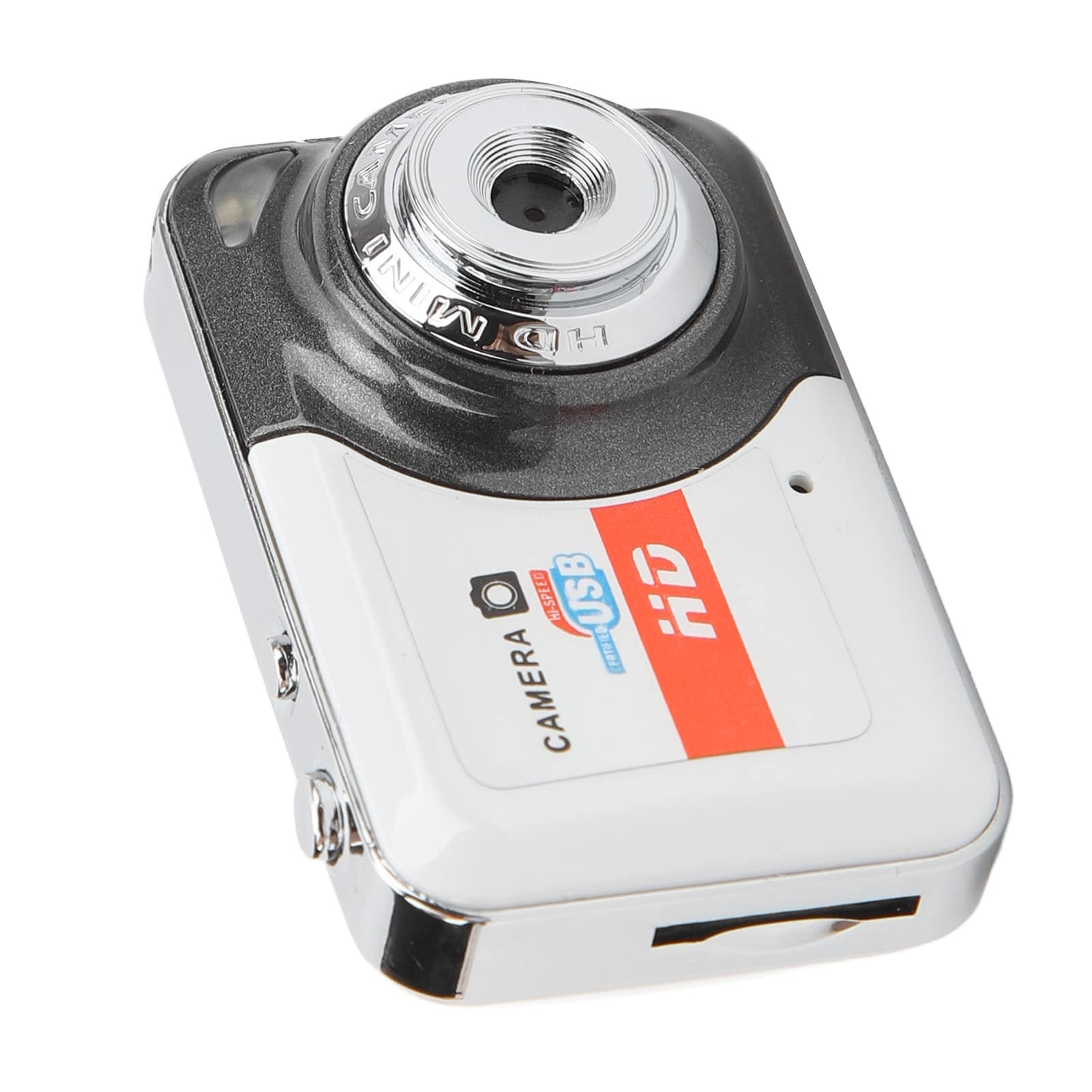 Mini DV Camera - 1080P HD Video Recorder with Motion Detection, 32GB Memory, USB Keychain Camcorder for Webcam, Kids, Students (Silver Gray) | Perfect for Home Security, Vlogging, Classroom Recording & Travel Videos