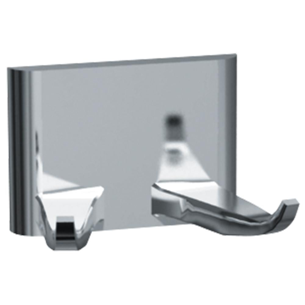 ASI 0745 Z Double Robe Hook in Chrome - Heavy Duty Bathroom & Closet Hanger for Towels, Robes & Clothes - Perfect for Spa, Hotel & Home Organization