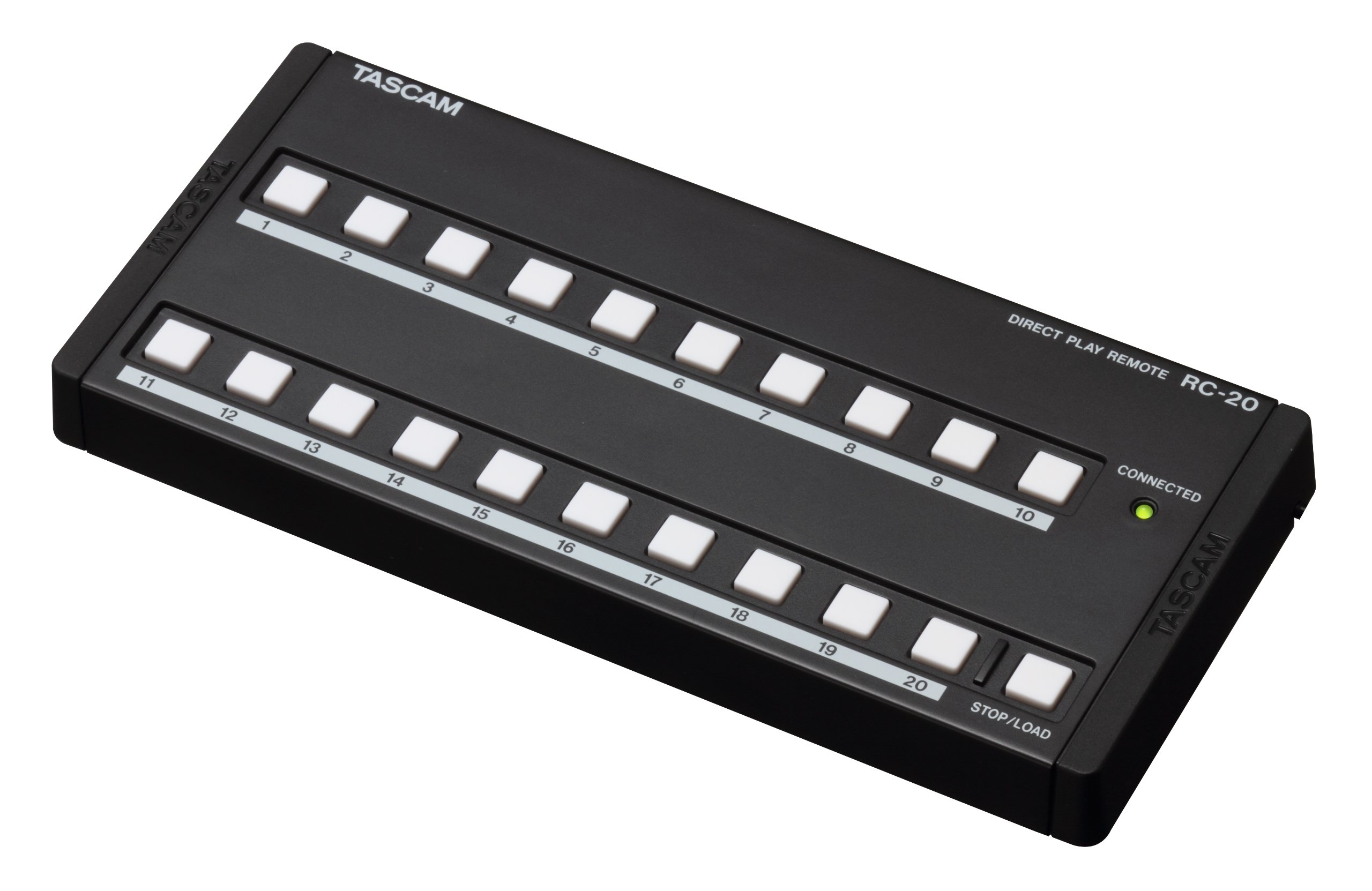 Tascam RC-20 Direct Play Remote Control for CD-500, CD-500B, SS-CDR250N, SS-R250N CD Players - Perfect for Studio Recording and Live Performances