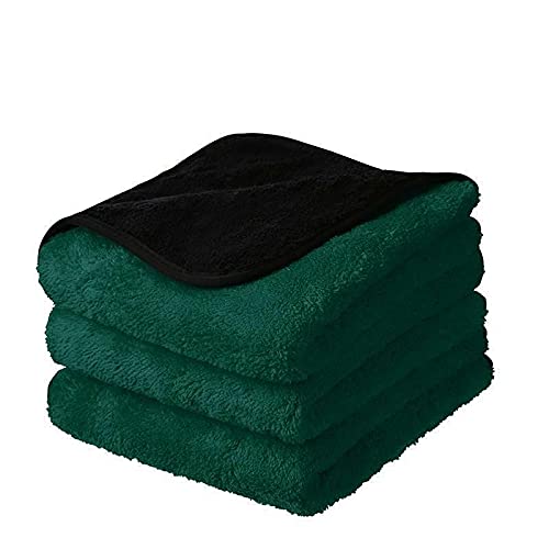 Premium 1200GSM Ultra Plush Microfiber Cleaning Towels - 120 Pack (Green/Black) for Professional Dish Washing, Car Detailing & Household Cleaning | Super Absorbent, Lint-Free Wash Cloths & Dish Rags