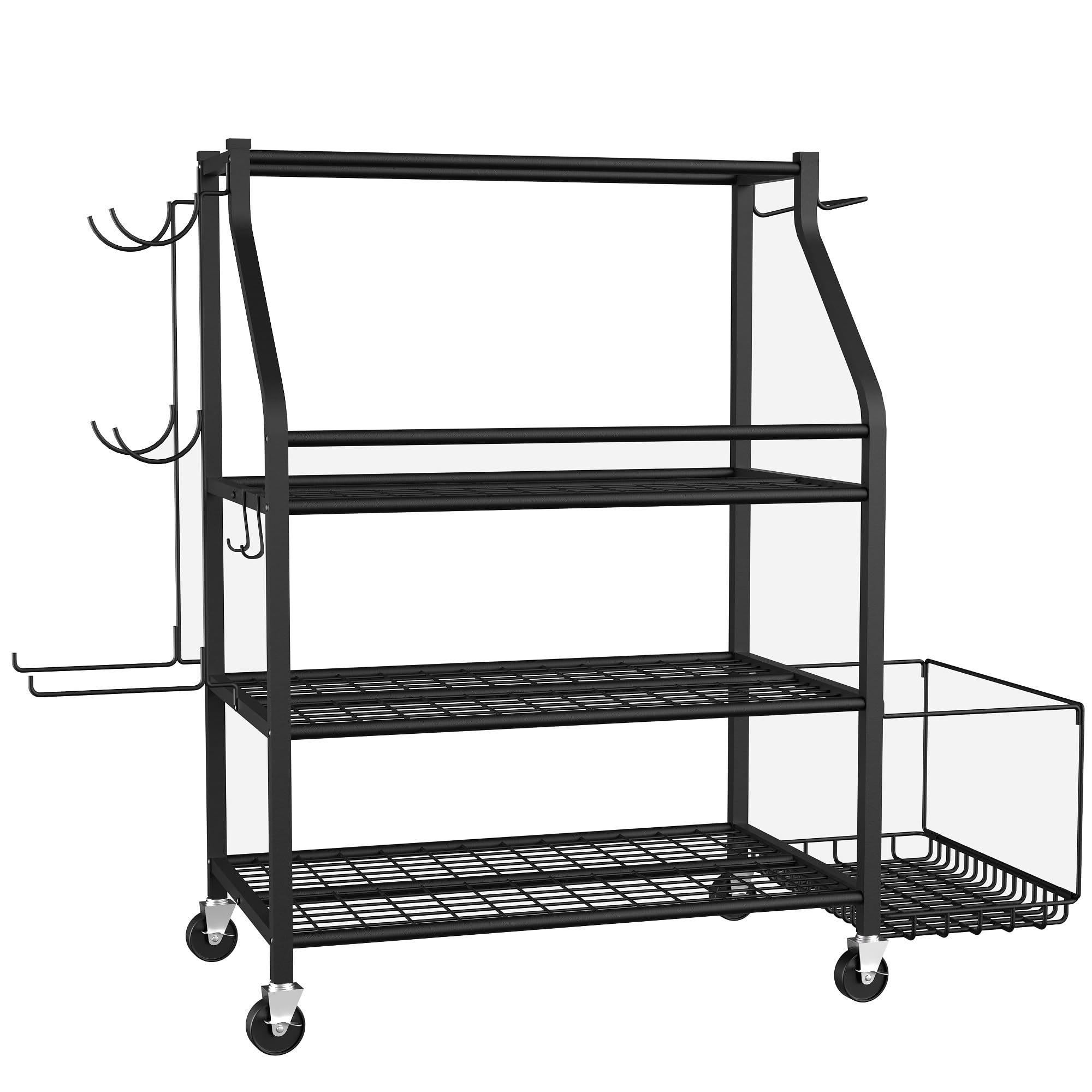 Heavy Duty Dumbbell Rack Stand - Weight Rack for Home Gym Equipment with Yoga Mat Holder & Kettlebell Storage - Space Saving Squat Rack Organizer for Home Workout - Perfect for Garage, Basement & Home Fitness Studio