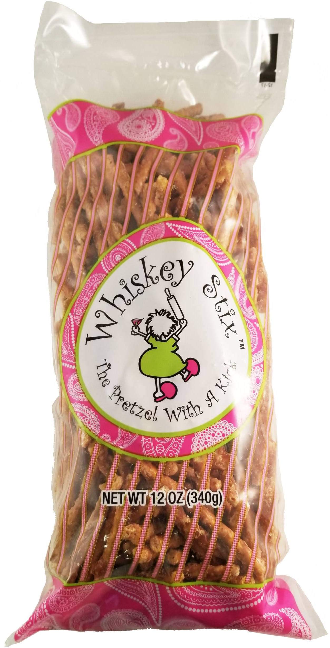 Whiskey Stix Gourmet Pretzels - 2 Pack (12oz Each) | Premium Snack for Parties, Gifts & Whiskey Pairing | Crunchy Baked Pretzel Sticks