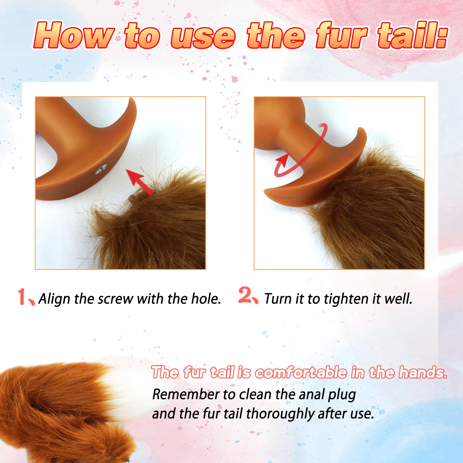 TaRiss's Silicone Anal Beads with Removable Fox Tail - Black Adult Sex Toy for Prostate & G-Spot Stimulation, Anal Training, Couples Play - Perfect for Roleplay, Erotic Games & Sensual Exploration (Men & Women)