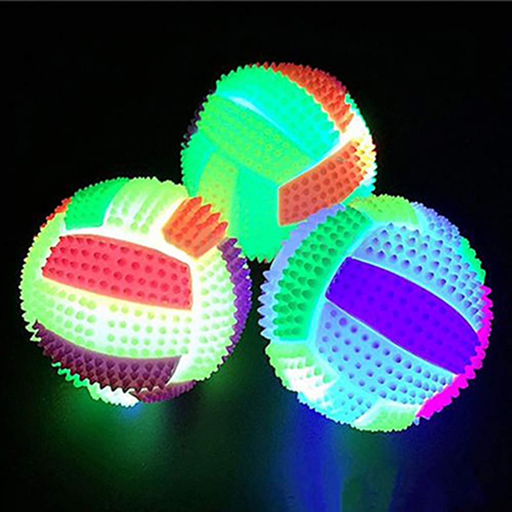 Shulemin LED Light Up Volleyball - Glow in The Dark Beach Ball Toy with Color Changing Effects, Bouncy Ball for Kids & Adults - Perfect for Beach, Pool, Outdoor Night Games, Backyard Parties, and Summer Fun Activities