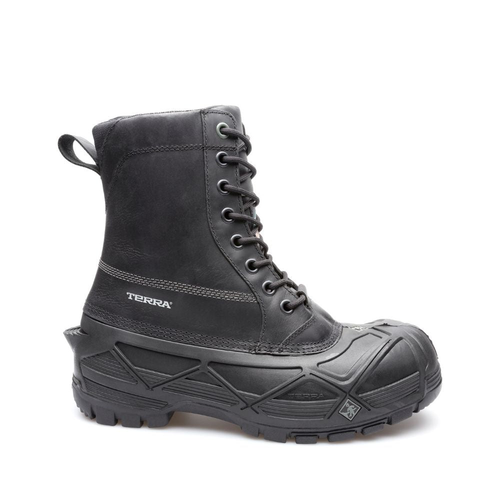 Terra Crossbeam Waterproof Winter Safety Boots for Men & Women - Composite Toe Protection, Slip Resistant, Insulated Work Boots (Black TR0A4NQUBLK) - Ideal for Construction, Warehouse & Outdoor Winter Jobs