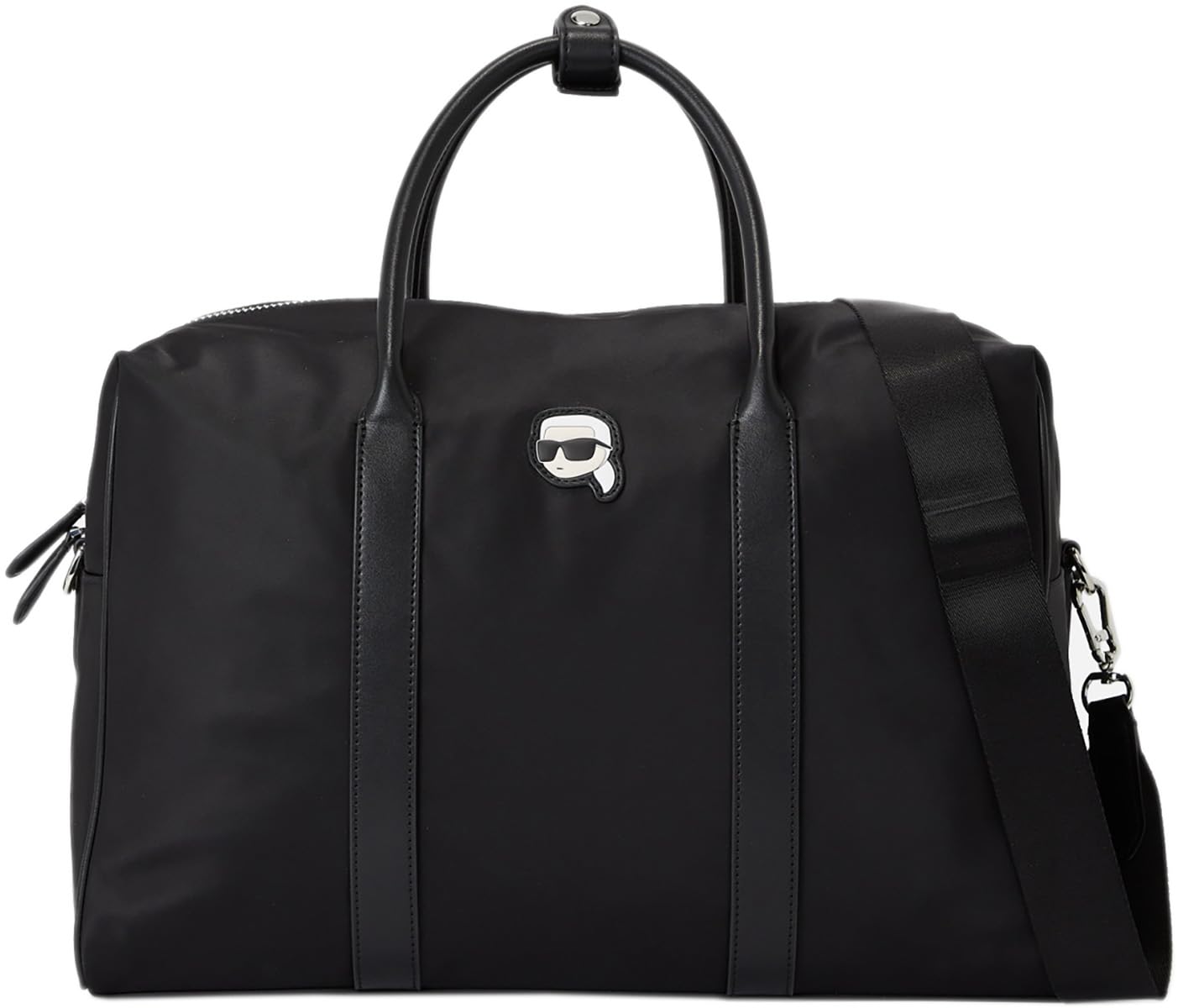 KARL LAGERFELD Women's Designer Handbag - Black Leather Luxury Purse for Work, Travel & Evening Out