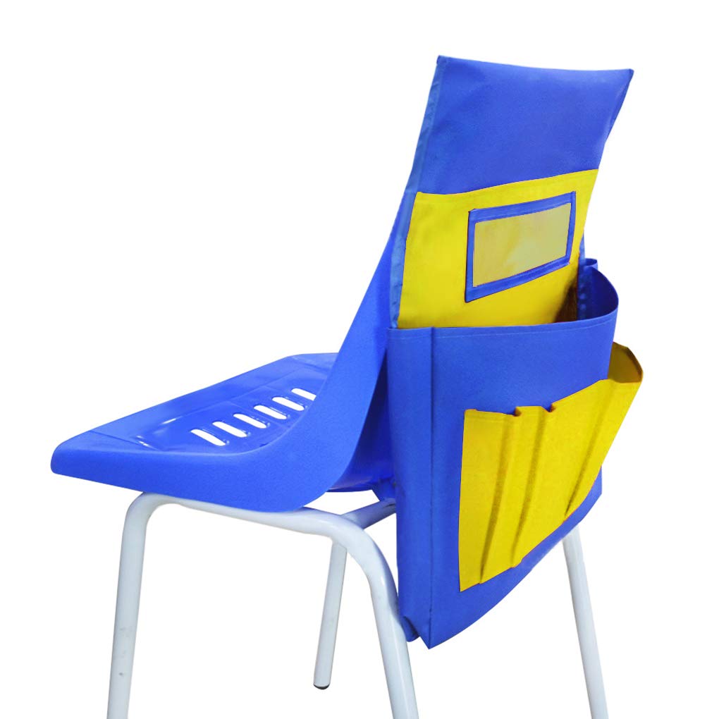 Chairback Buddy Pocket Organizer - 6 Pockets for Kids School Supplies | Durable Classroom Seat Storage | Perfect for Books, Pencils & Art Supplies Organization