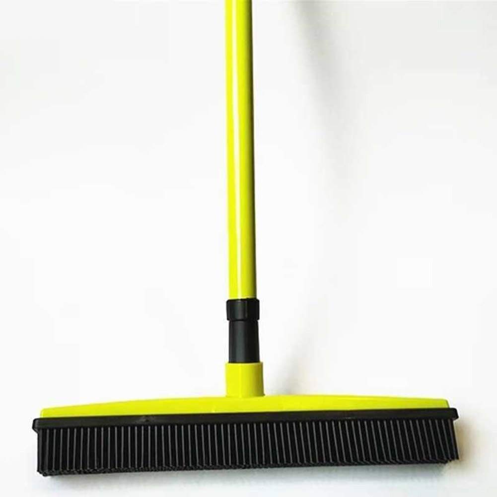 Multi-Function Rubber Broom for Floor & Carpet - Pet Hair Remover, Dust Brush & Hand Wash Mop - Ideal for Home Cleaning, Pet Owners & Hardwood Floors