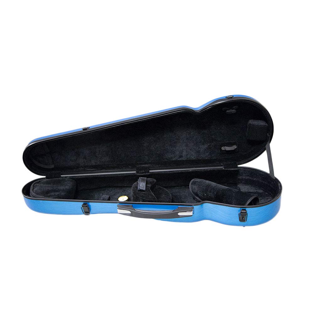 PAITITI Full Size Violin Case - Durable Super Light Fiberglass with Hygrometer & Backpack Straps (Blue) | Perfect for Travel, School & Professional Musicians