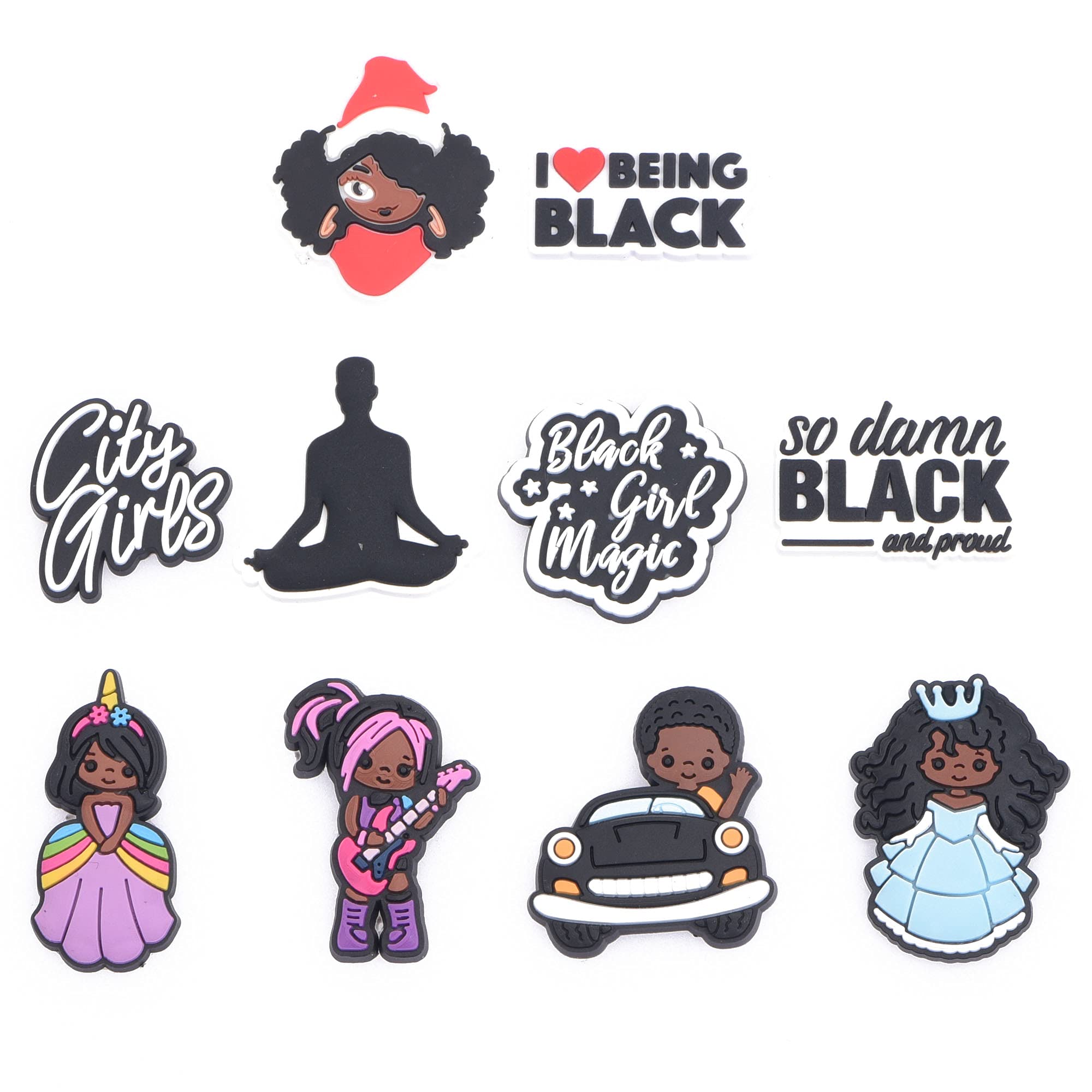 UNN Black Lives Matter Shoe Charms - Decorative Accessories for Kids, Girls, Women | Birthday Gifts, Party Supplies | Perfect for Sneaker Customization & Social Justice Events