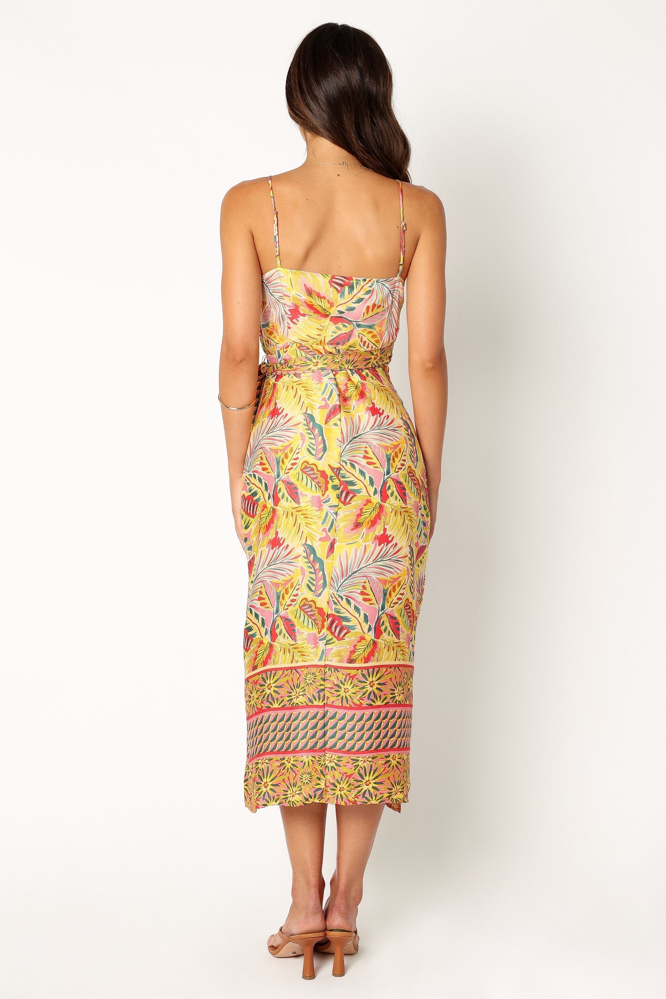 Clement Wrap Midi Dress - Floral Tropical Print Summer Dress for Women | Beach Vacation, Date Night, Casual Outfit