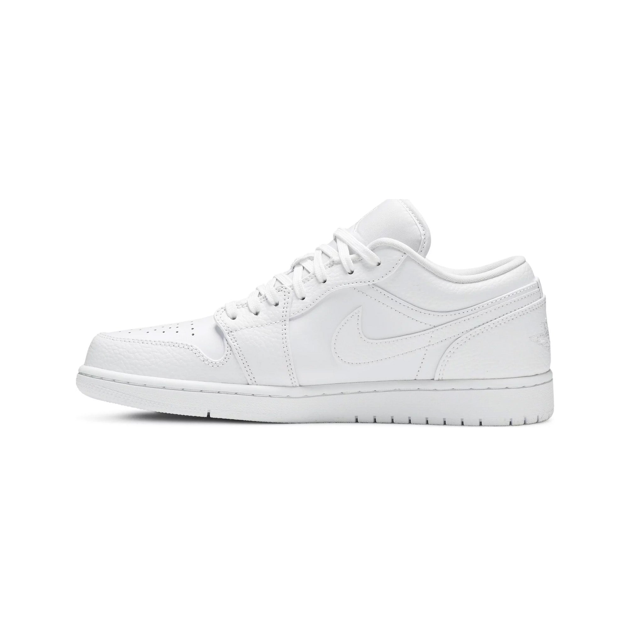Air Jordan 1 Low 'Triple White Tumbled Leather' Sneakers (2020) - Men's Basketball Shoes for Casual Wear & Street Style Fashion