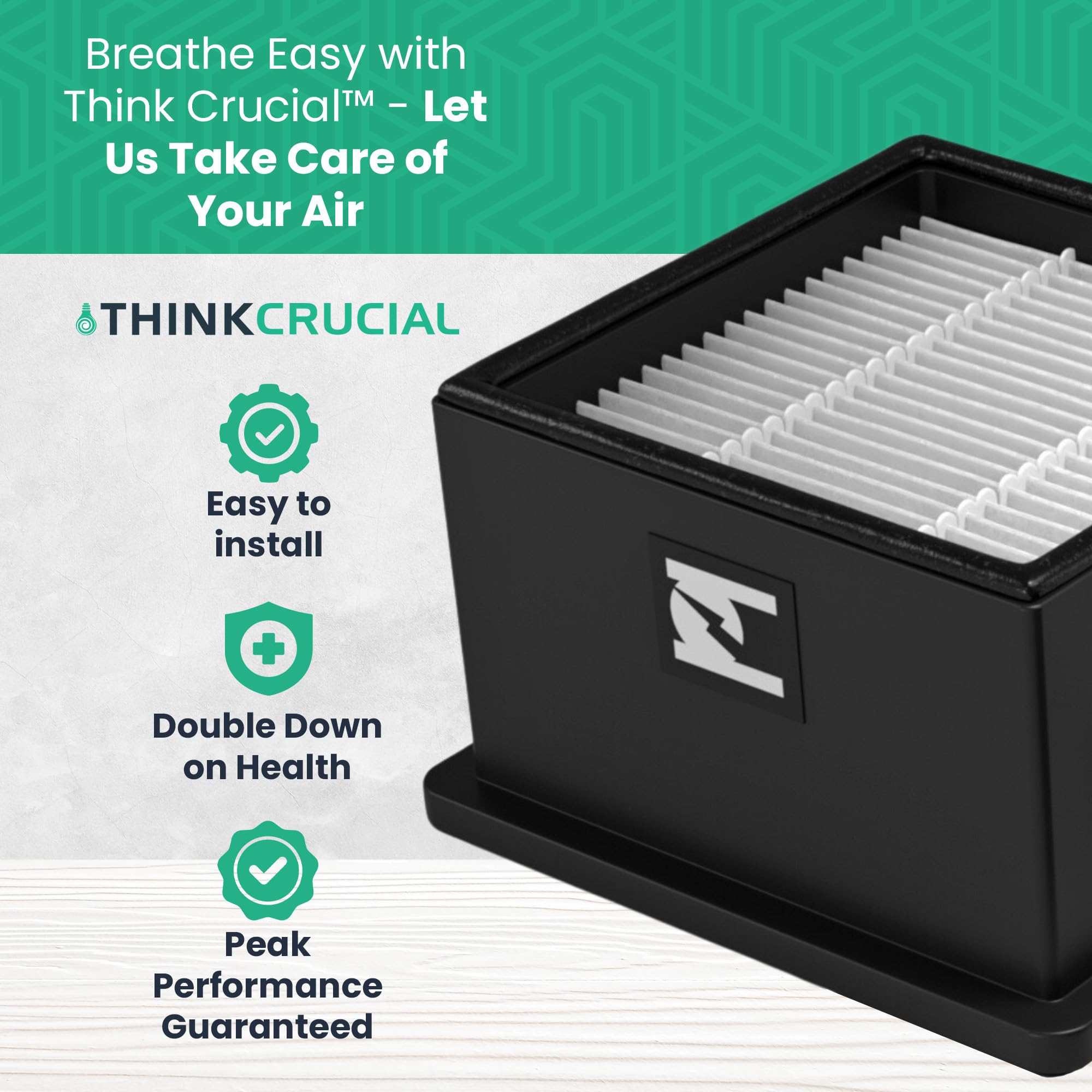 Crucial HEPA Vacuum Filters for Dirt Devil F-43 - 2 Pack for Home Cleaning