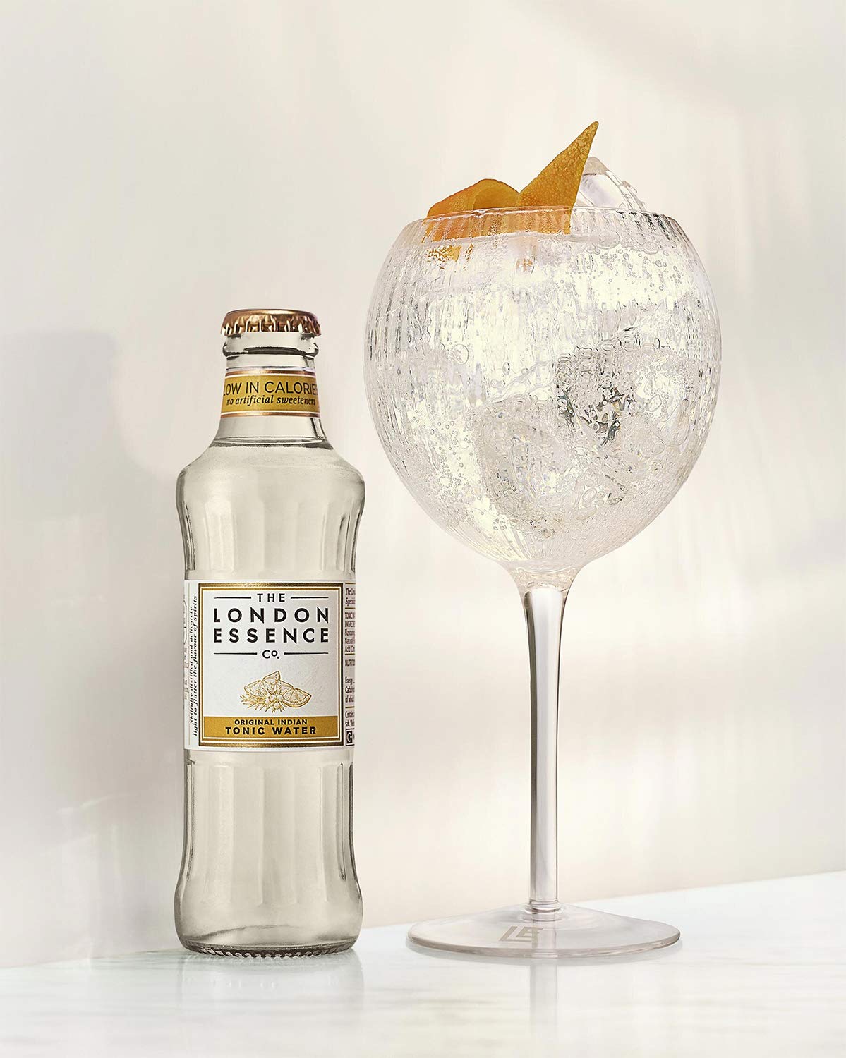 London Essence Company Original Indian Tonic Water - Premium Mixer for Gin & Vodka | Natural Ingredients | No Artificial Colors, Preservatives | Low Calorie | 200ml Glass Bottles (24-Pack) - Perfect for Cocktails, Parties & Home Bars