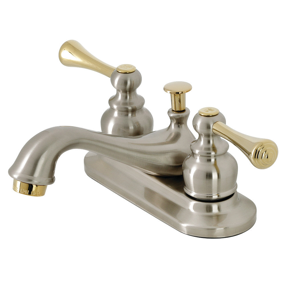 Kingston Brass KB604BL 4-Inch Centerset Bathroom Faucet - Modern Water-Saving Design for Bathroom Sink, Vanity, and Powder Room Installation