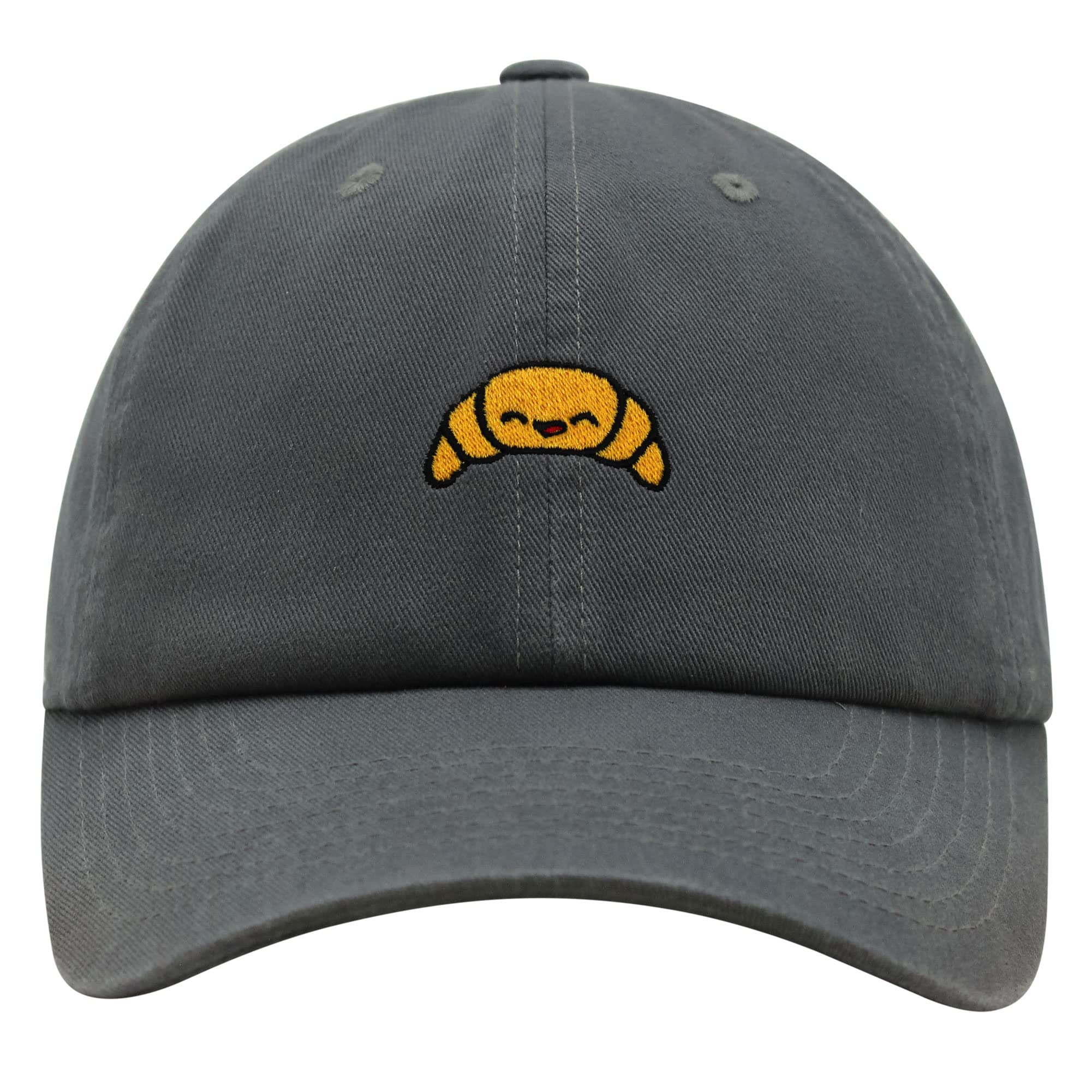 JPAK Premium Embroidered Croissant Dad Hat - Stylish Baseball Cap for Bread Lovers & Foodies | Perfect for Cafes, Bakeries & Casual Outings