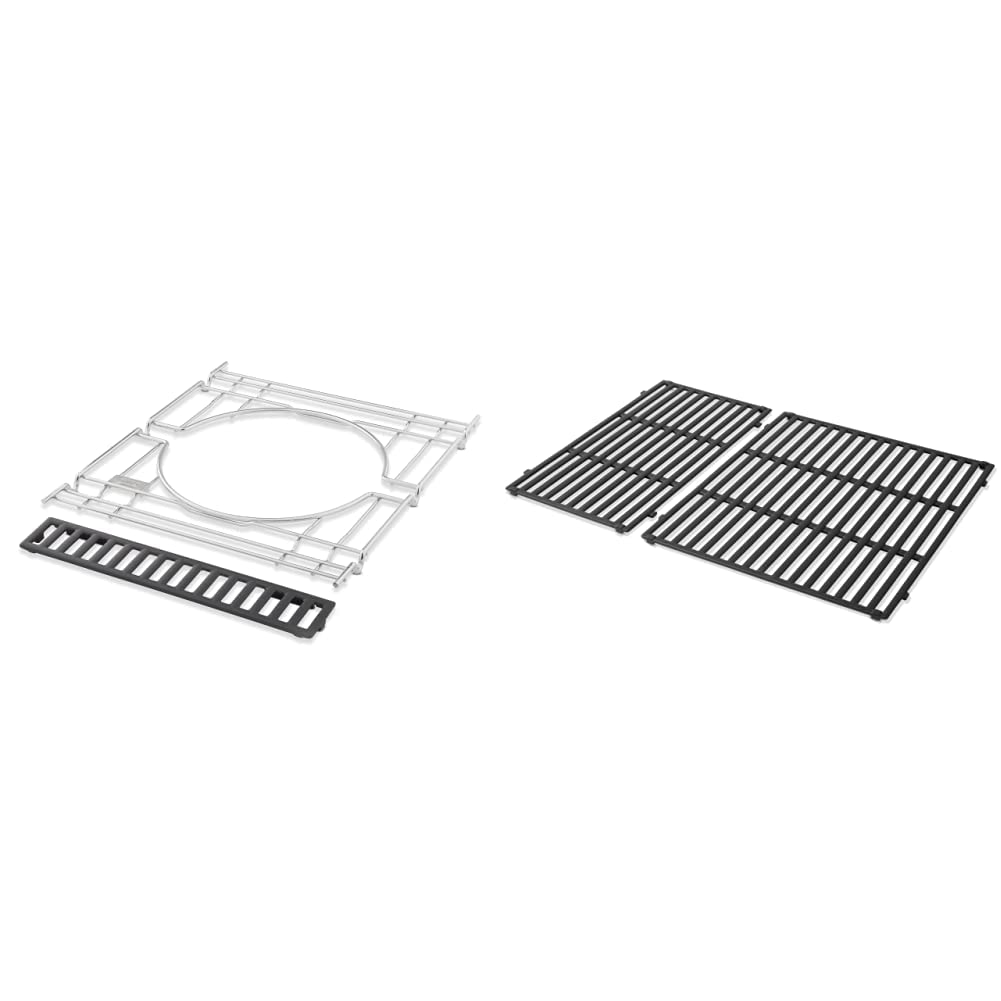 Premium Weber Crafted Frame Kit & Porcelain-Enameled Cast Iron Cooking Grates for Genesis 300 Series Grills | Perfect for Backyard BBQs, Outdoor Cooking & Family Gatherings