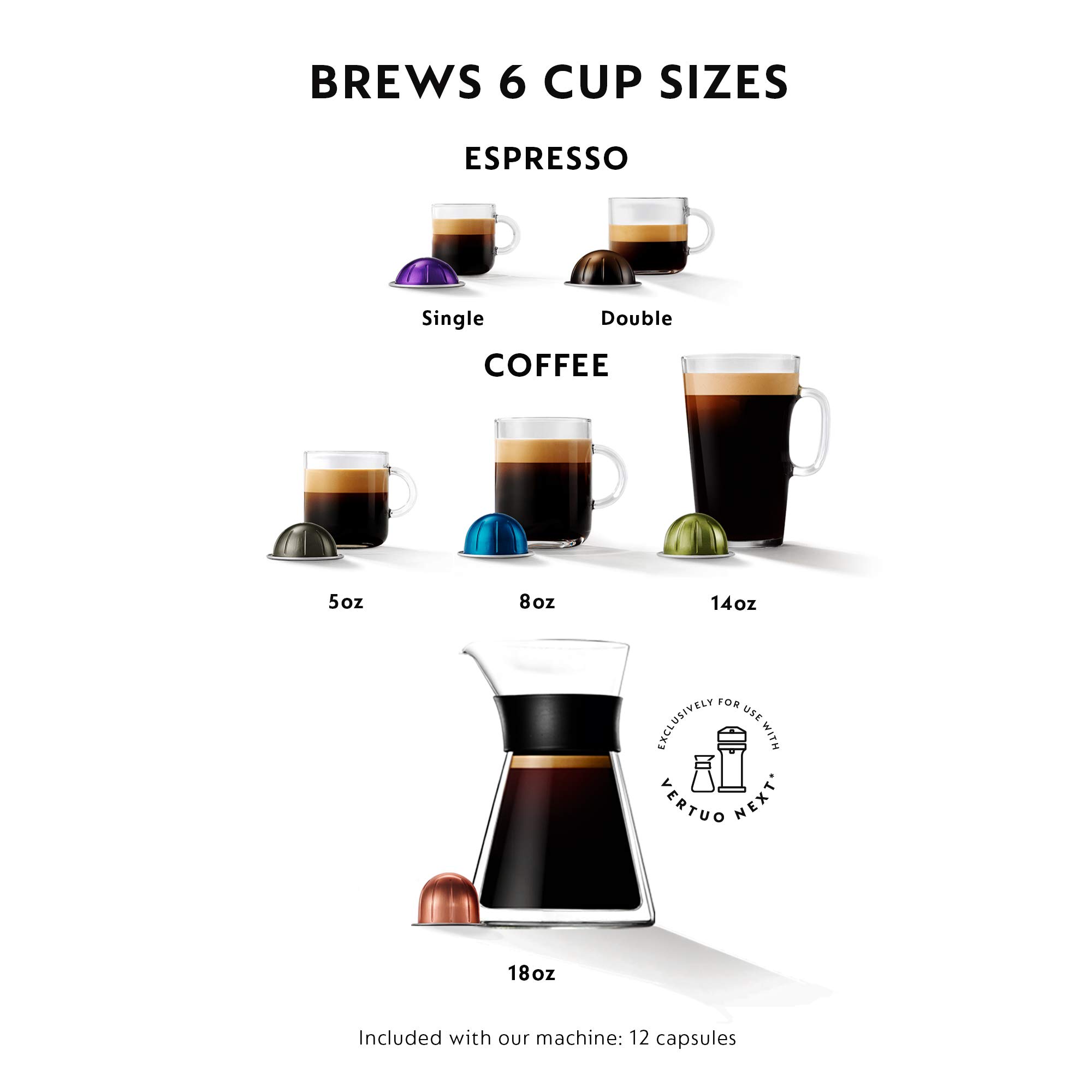 Nespresso Vertuo Next Coffee Machine with Aeroccino - Light Grey, 30 Pods for Home & Office