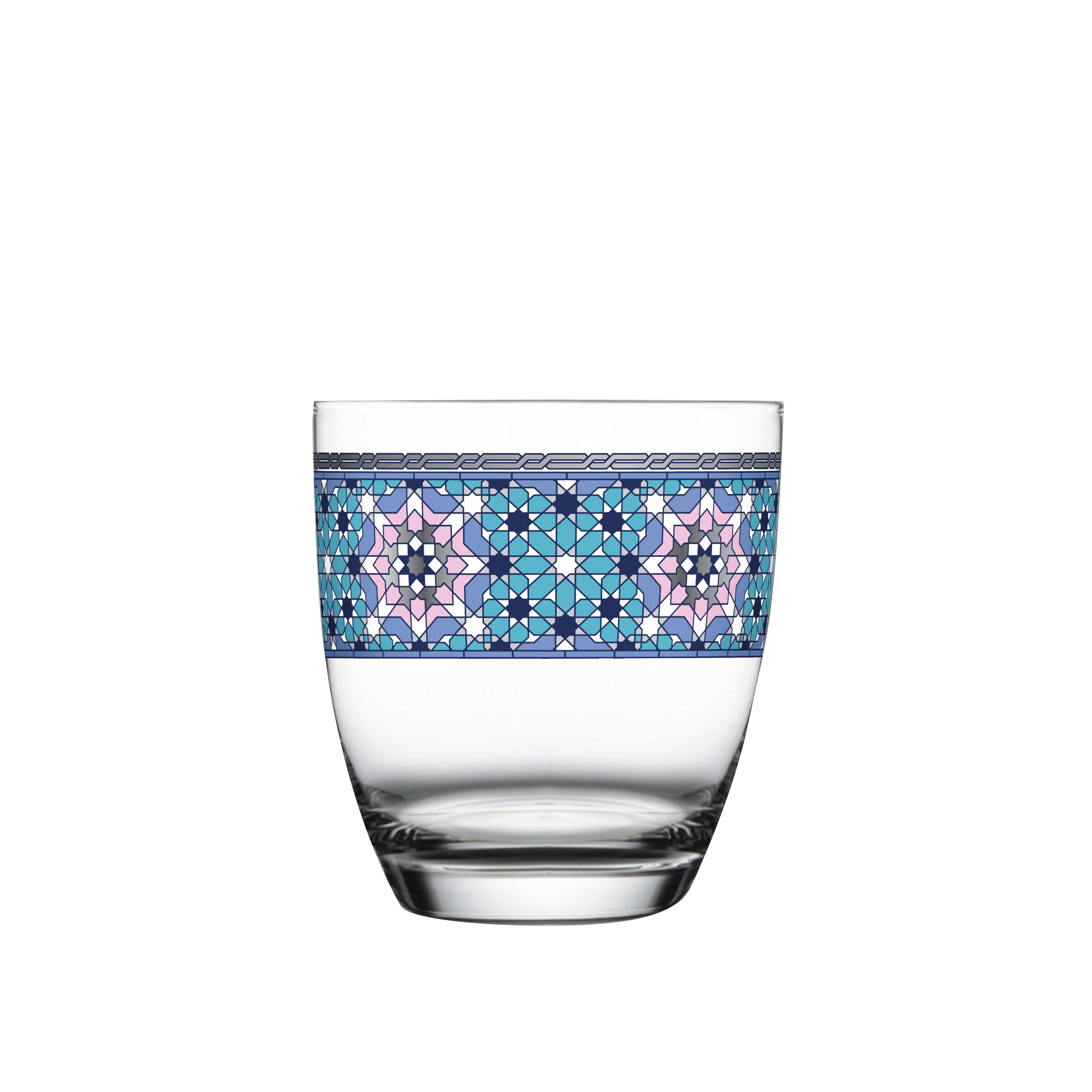 Dimlaj Melange Set of 6 Pcs Crystal Tumblers (Platinum) - Elegant Drinking Glasses for Cocktails, Whiskey & Home Bar Decor