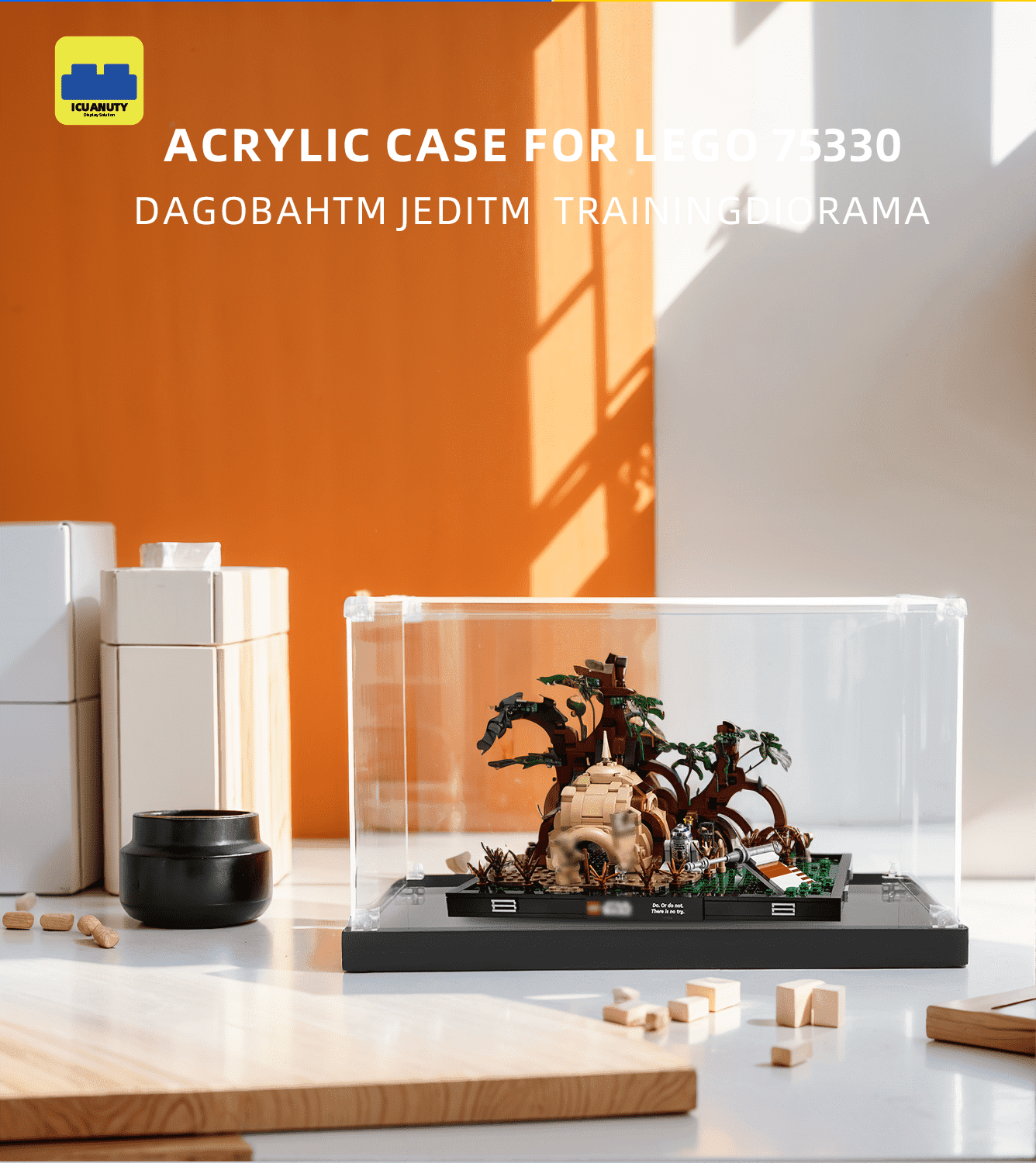 Lego Star Wars Dagobah Jedi Training Diorama 75330 Display Case - Protective Showcase for Collectible Building Sets - Perfect for Home & Office Decoration, Gift Giving & Display Storage
