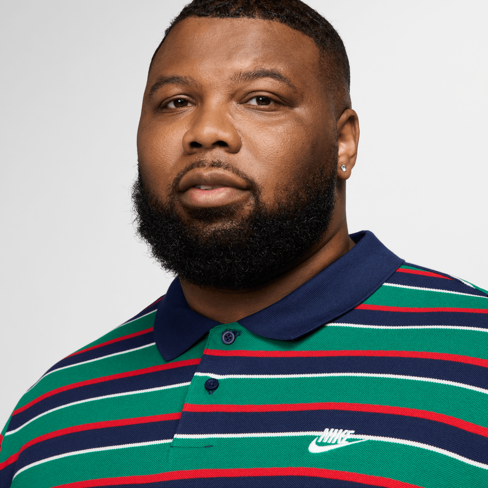 Men's Striped Polo Shirt - Green, Navy & Red Color Options | Casual Golf & Business Casual Wear