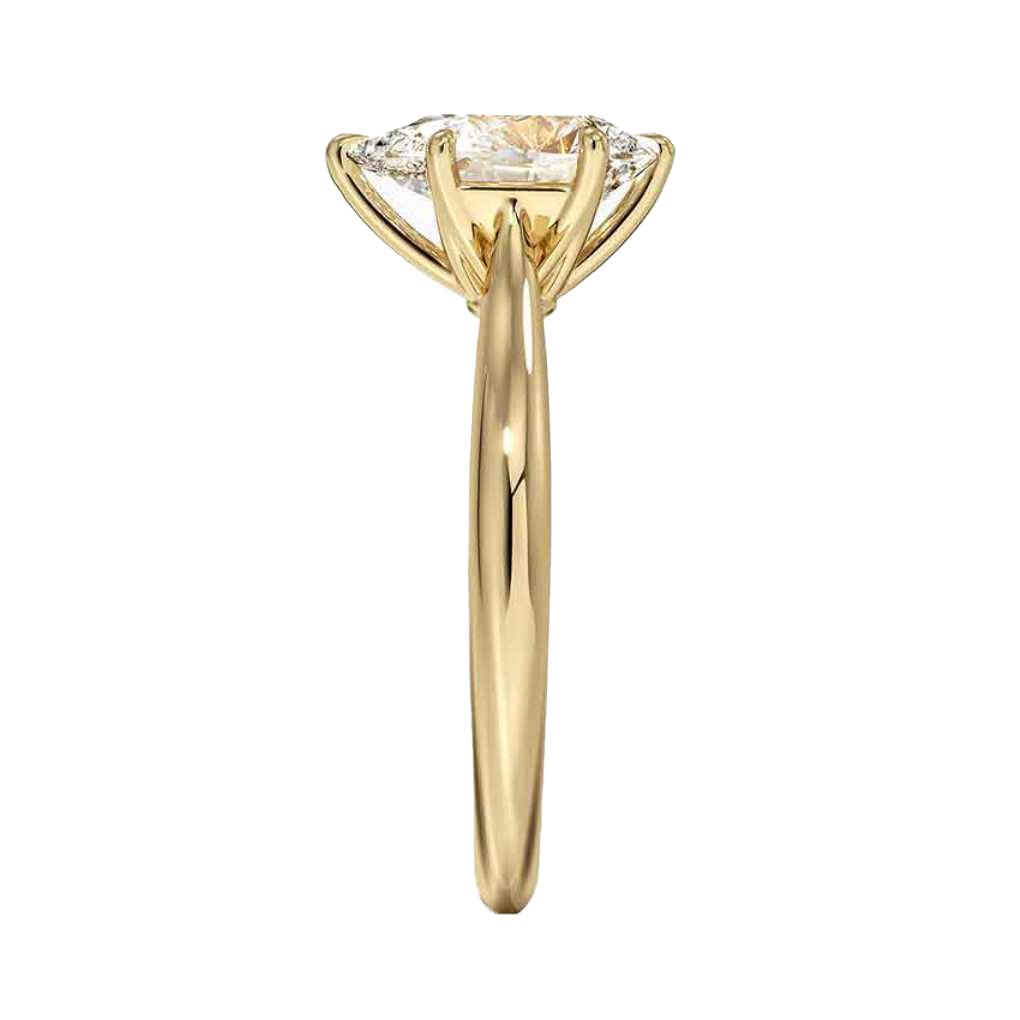 1 CT Moissanite Engagement Ring for Women - Wedding Band & Bridal Set - Solitaire Minimalist Dainty Ring in 925 Silver or 10K/14K/18K Solid Gold - Anniversary Promise Gift for Her (Yellow Gold, Pear Shape) - Perfect for Proposals, Weddings & Romantic Occasions