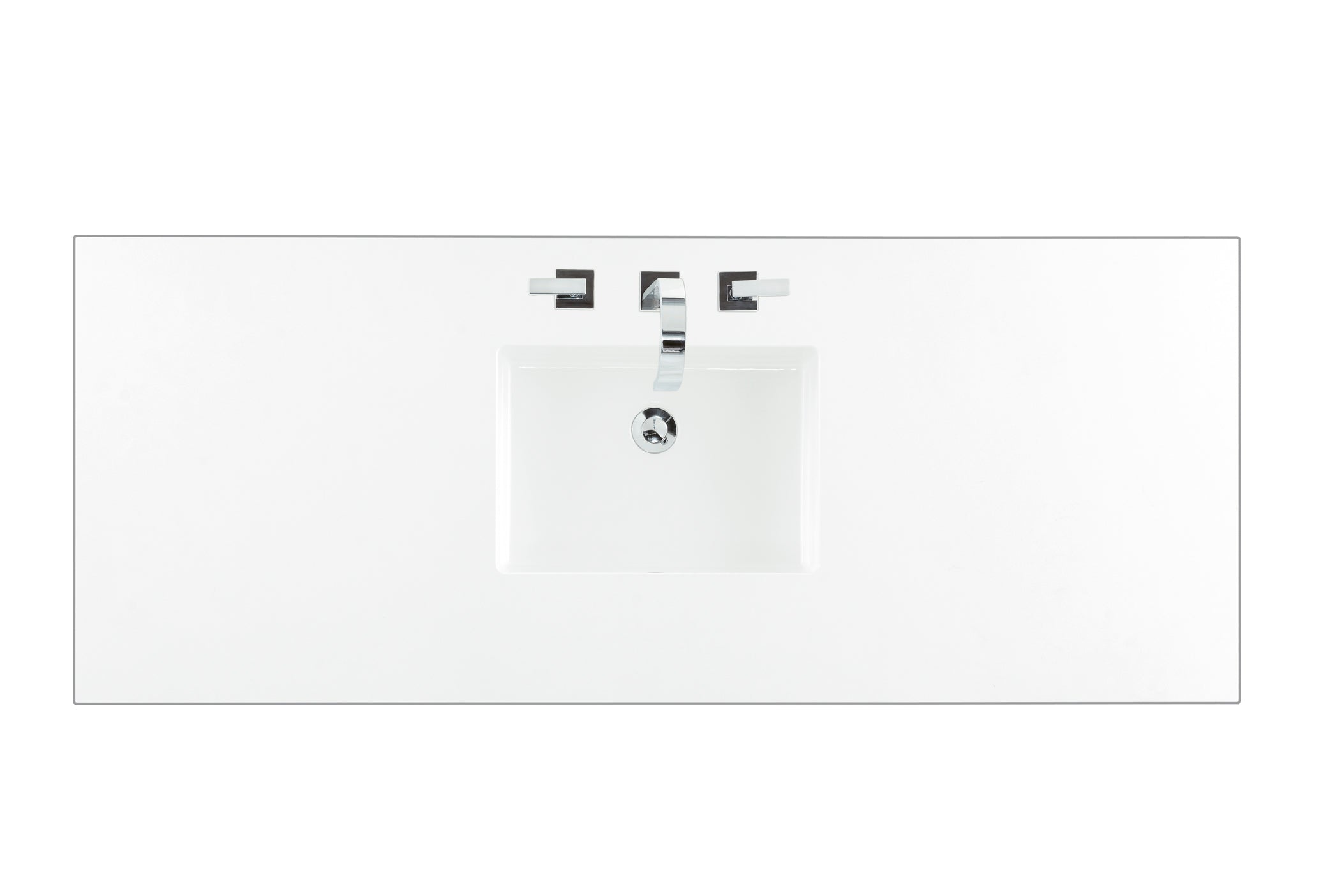 60 Single Top, 3CM White Zeus Quartz Countertop with Integrated Sink - Perfect for Kitchen Remodeling, Bathroom Vanities & Modern Home Decor