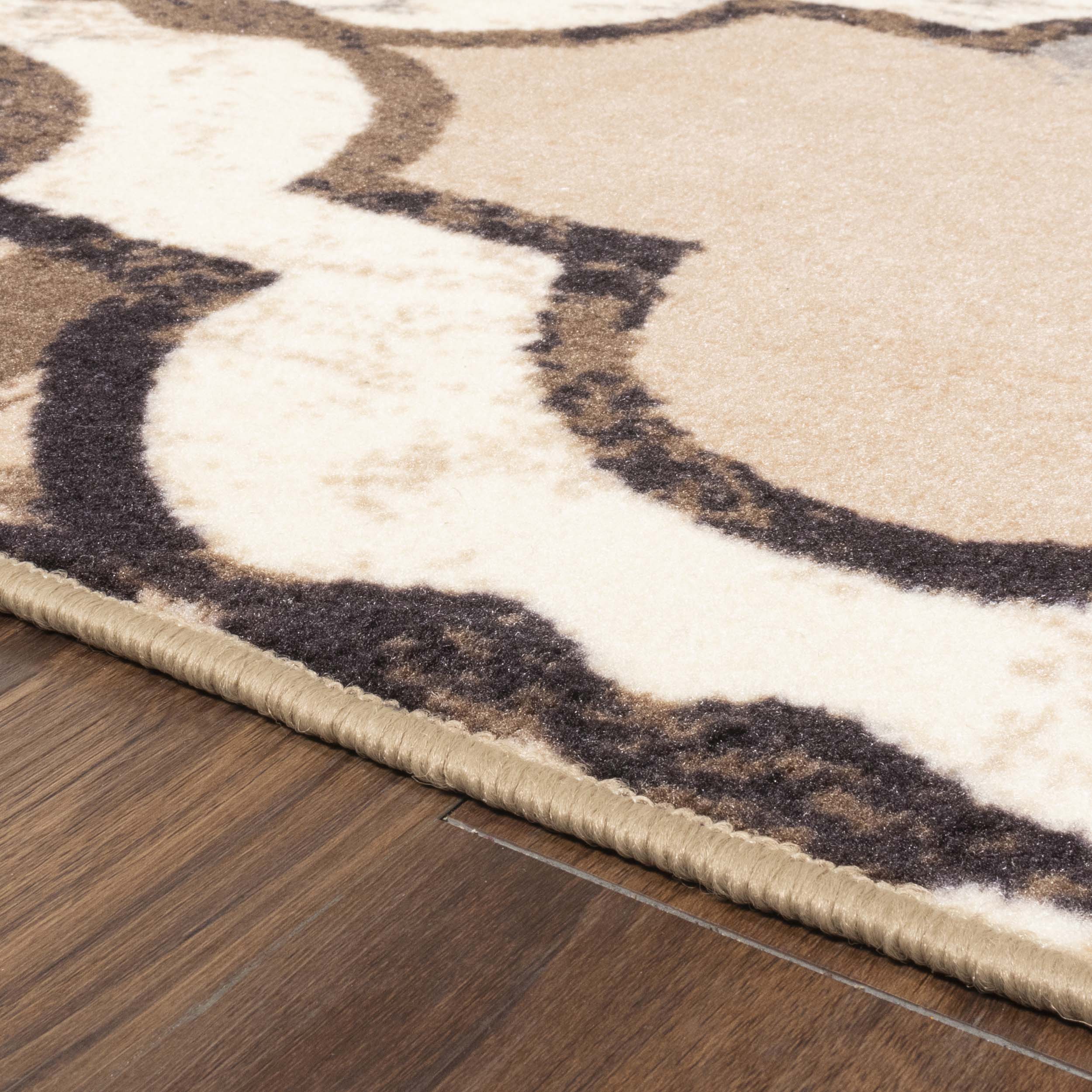 Viking Contemporary Geometric Trellis Non-Slip Indoor Area Rug - Soft Modern Floor Carpet for Living Room, Bedroom, Nursery & Home Decor