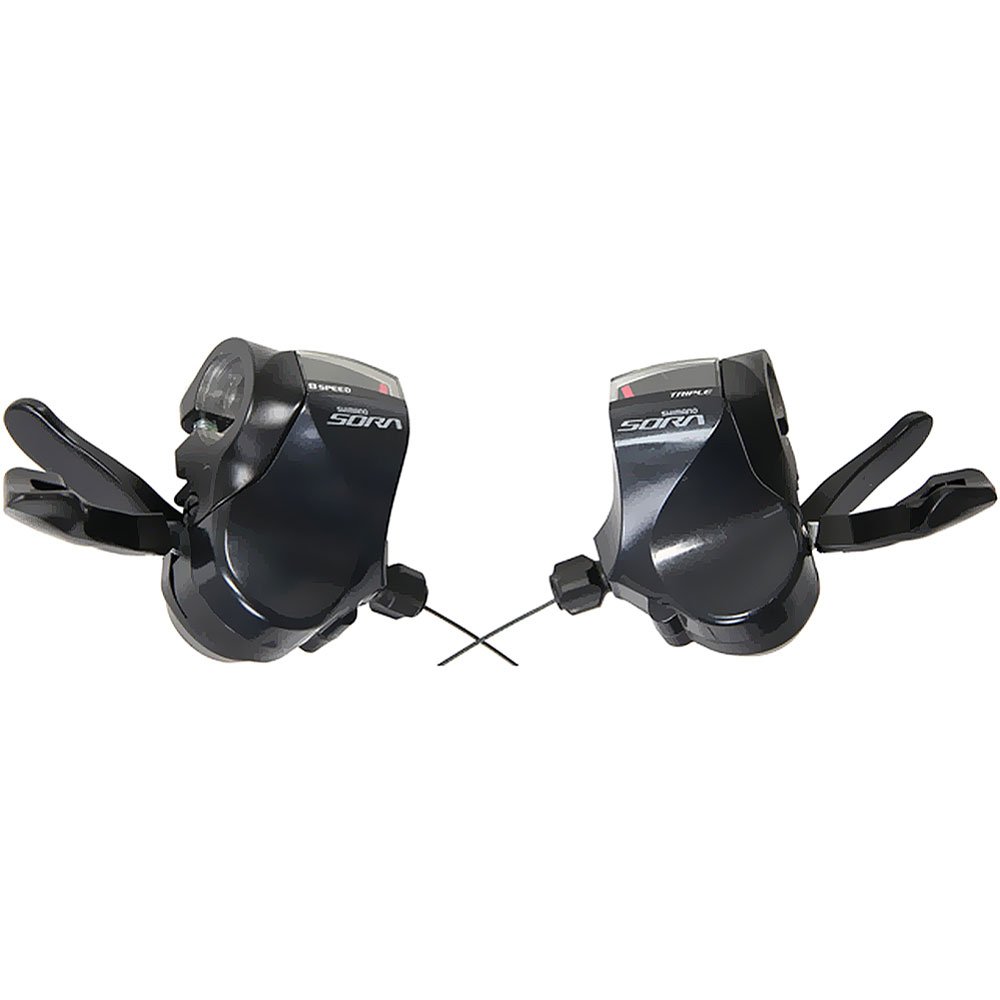 Shimano Sora R3000 Triple Flat Bar Shift Lever - Compatible with Road & Hybrid Bikes - Smooth Gear Shifting for Commuting & Urban Cycling