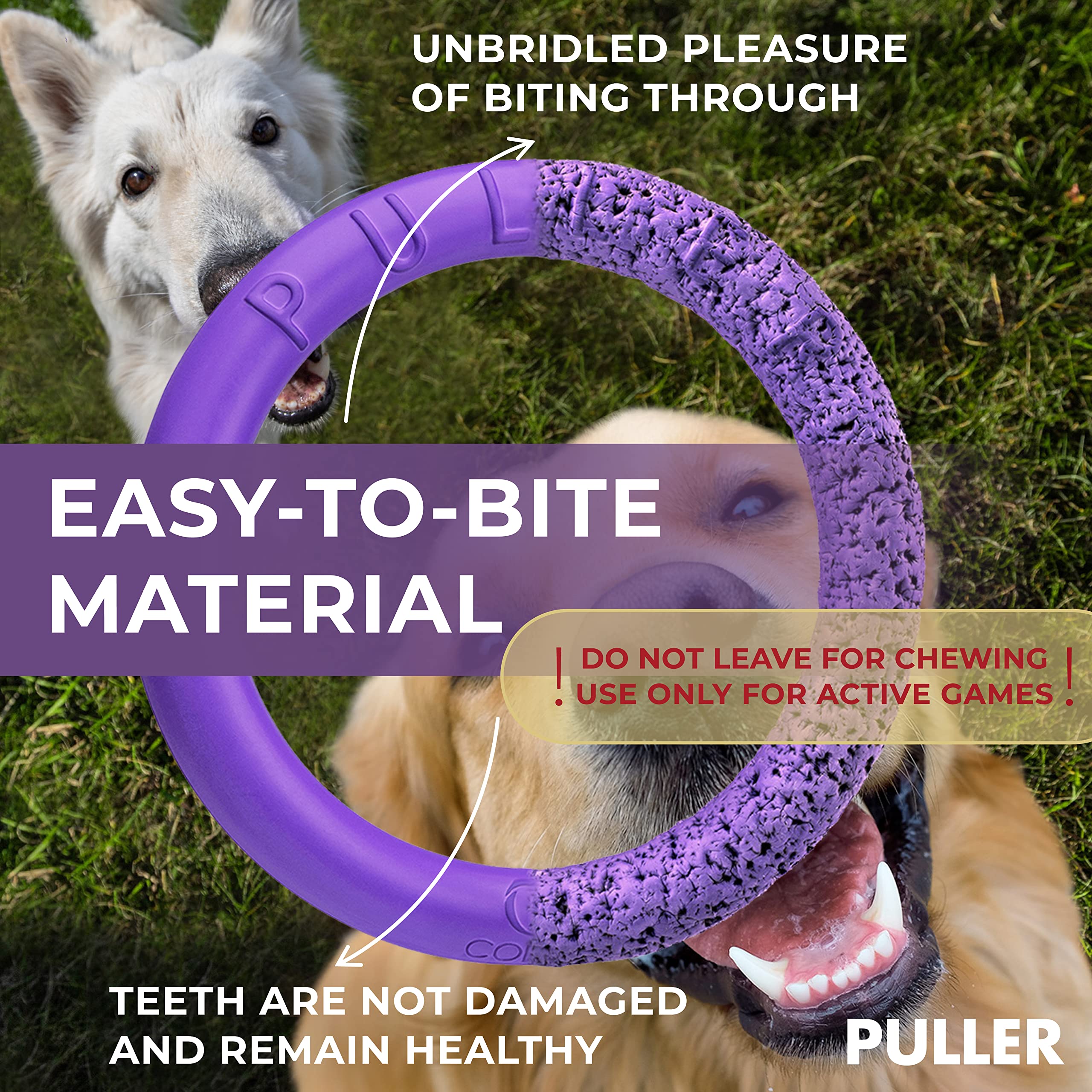 **Durable Outdoor Dog Ring Toys - Fetch & Tug of War Toy for Small, Medium & Large Dogs - Soft Frisbee & Ball Alternative - Perfect for Backyard Play, Agility Training & Interactive Fun**
