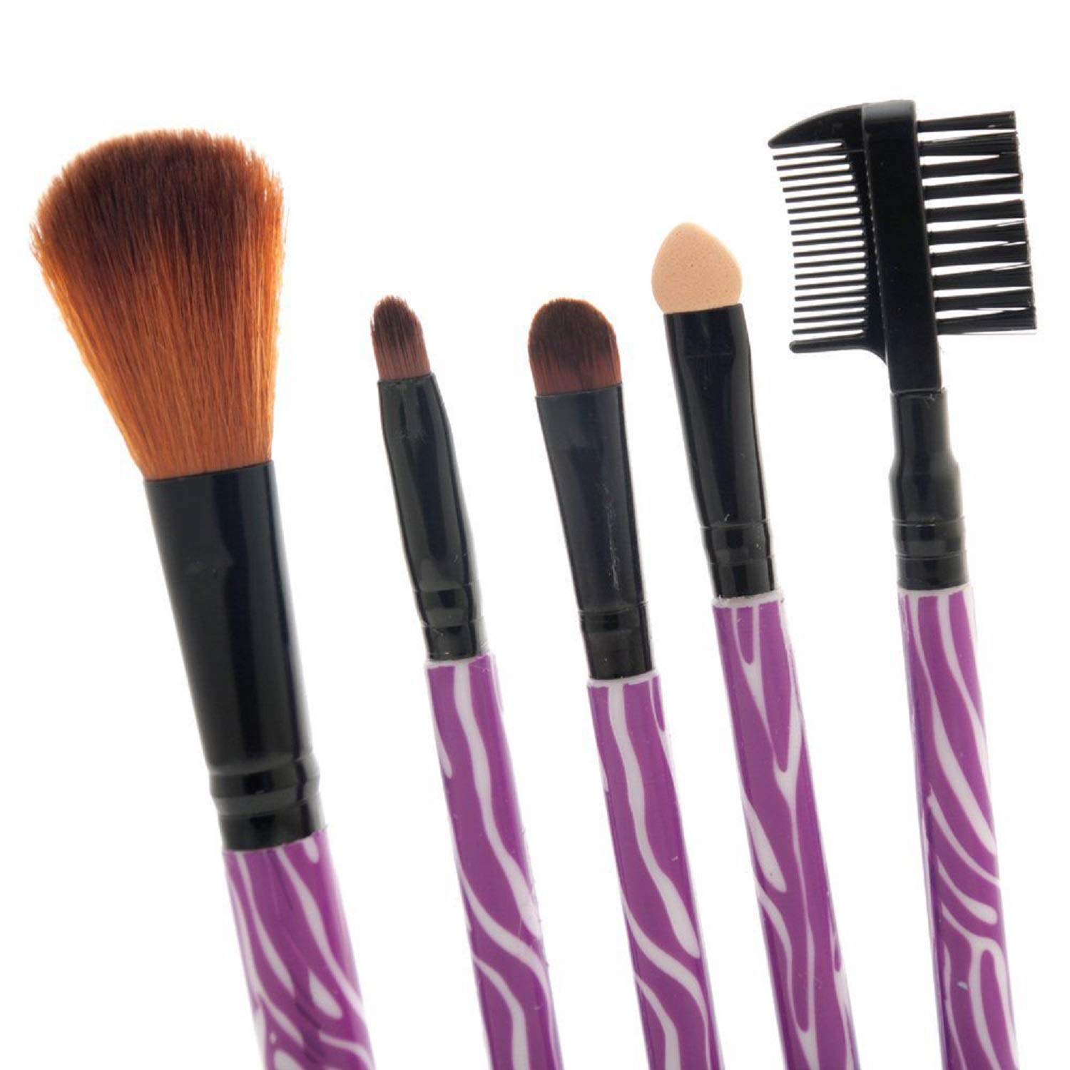 Elecsera Professional 5-Piece Makeup Brush Set for Foundation, Blush & Eyeshadow | Vegan & Cruelty-Free Cosmetics Brushes | Perfect for Makeup Artists & Beginners