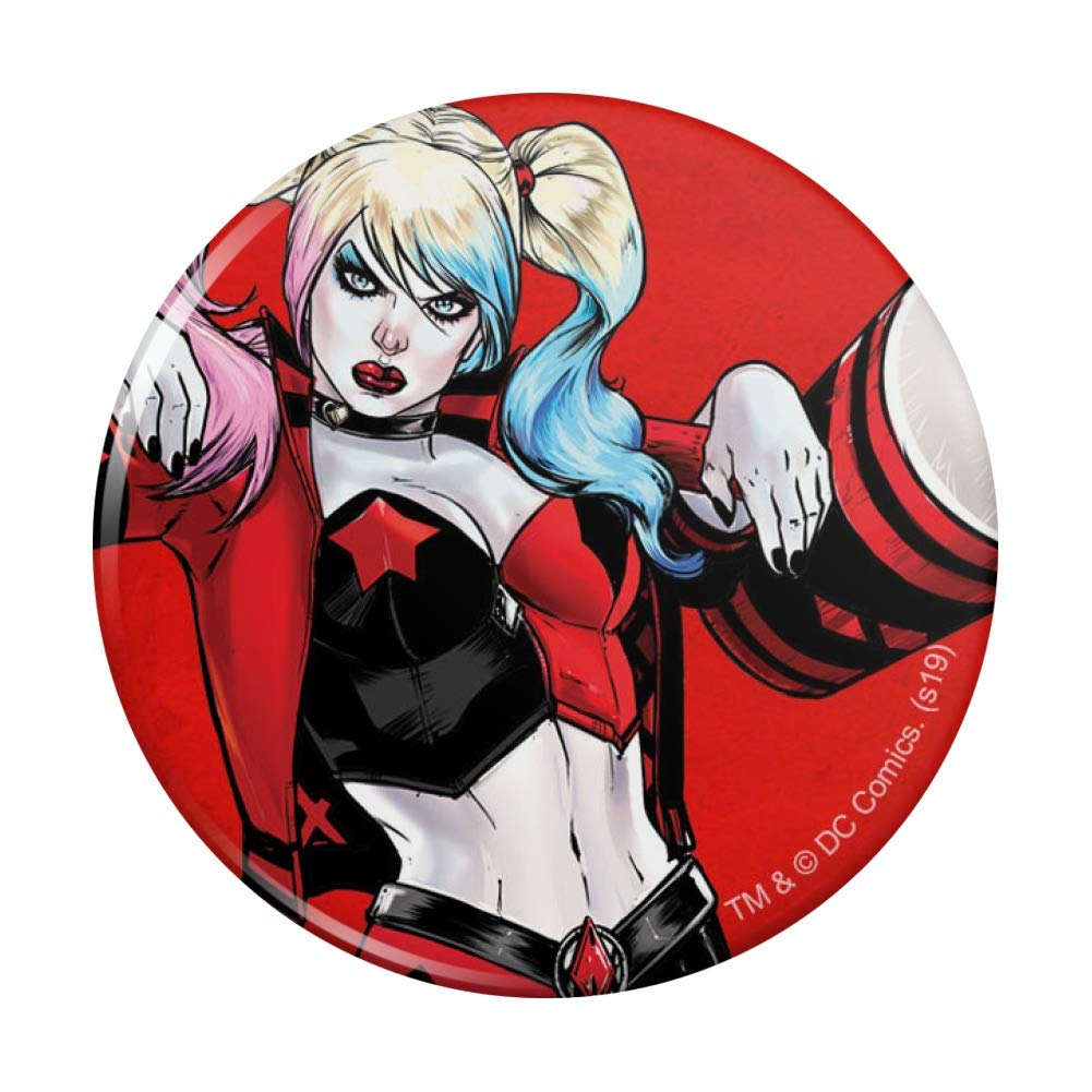 Harley Quinn Character Kitchen Fridge Magnet - Funny Refrigerator Locker Button Decor for Fans - Perfect for Home, Office, Dorm & Gifts