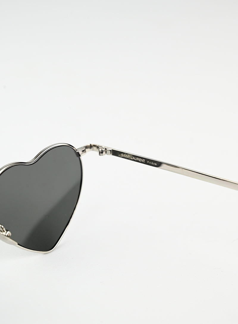 Saint Laurent Heart-Shaped Black Sunglasses - Luxury Fashion Sunglasses for Women, Perfect for Summer Outfits & Beach Vacations
