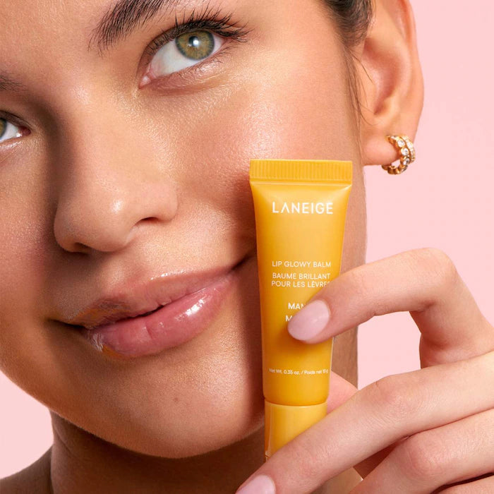 LANEIGE Lip Glowy Balm - Hydrating Lip Balm with Vitamin C for Soft, Plump Lips | Day & Night Moisturizing Lip Care for Dry, Chapped Lips | Perfect for Makeup Prep & Daily Hydration