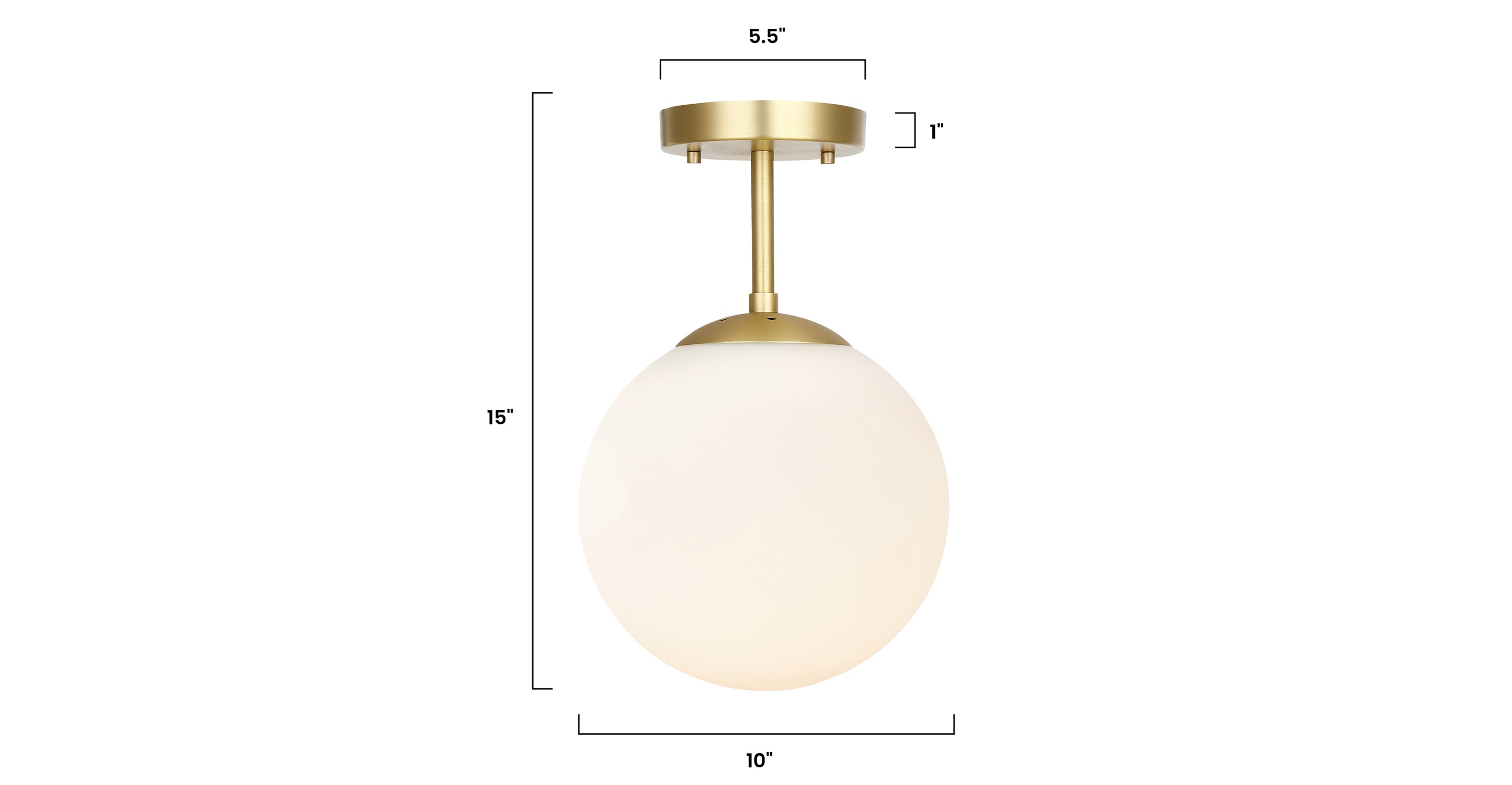 Modern Zeno Globe Ceiling Light Fixture - 12