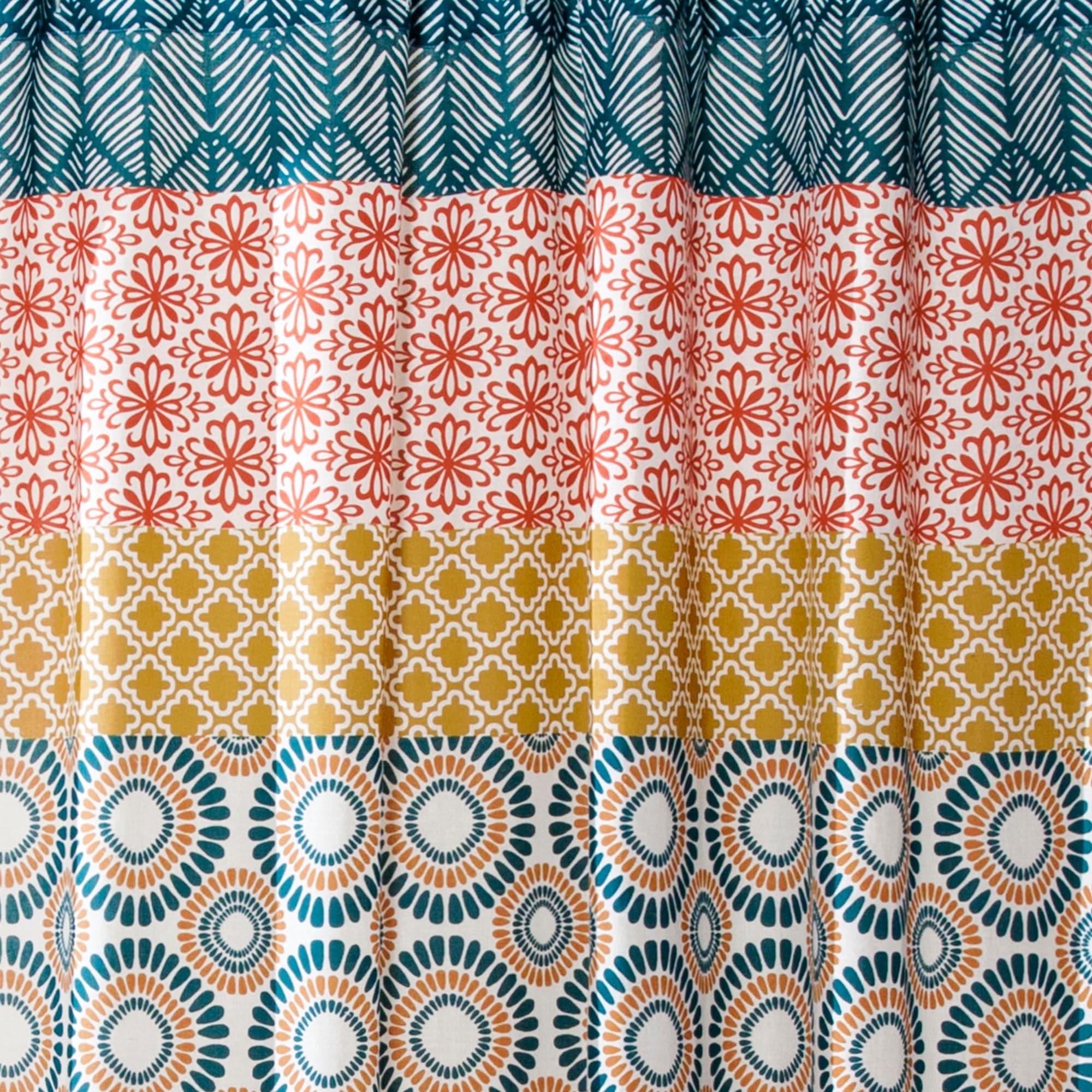 Bohemian Stripe Window Curtain Panel Set - Light Filtering Room Darkening Drapes for Living Room, Bedroom & Nursery - 84 Inch Length, 2 Panels, Soft Cotton Blend Fabric