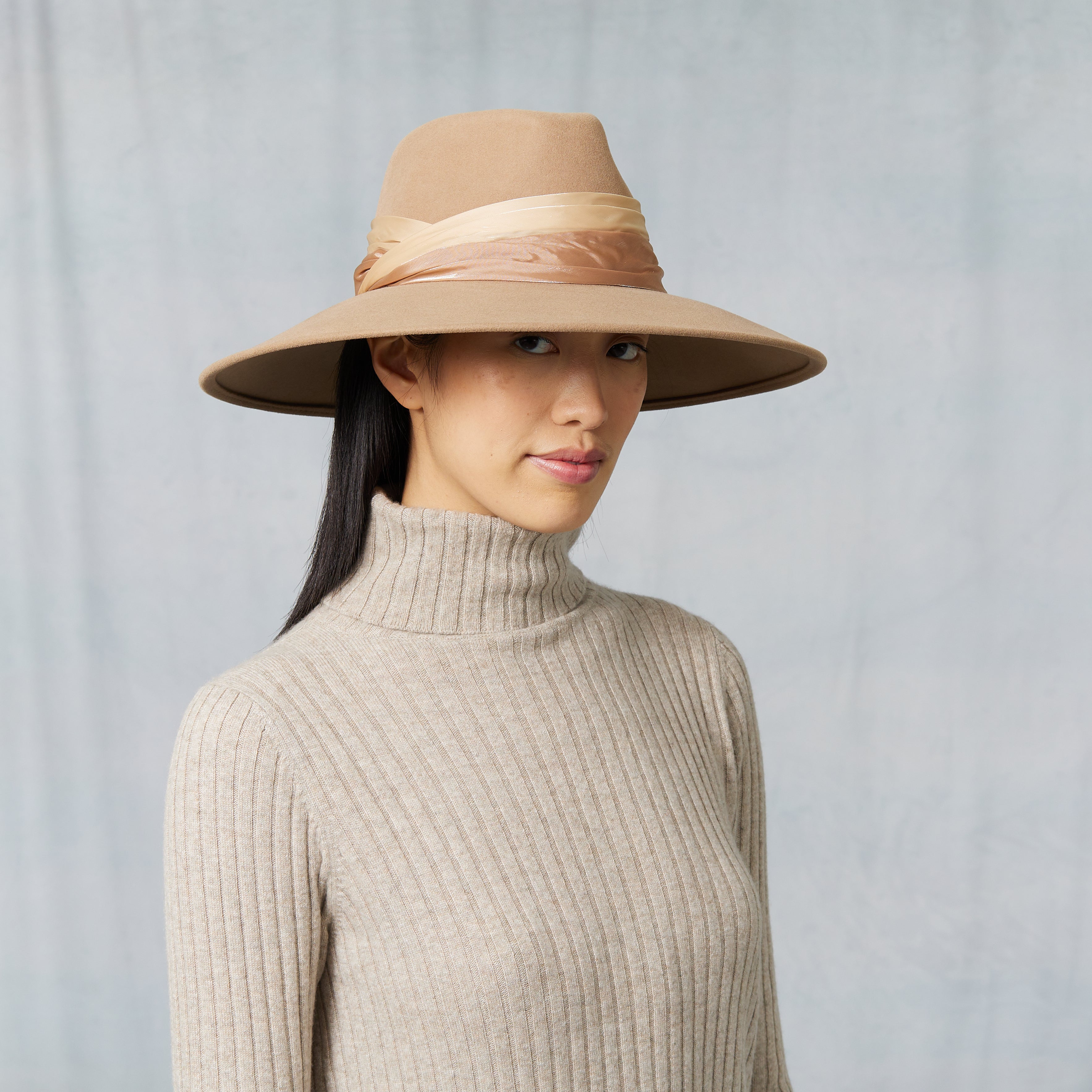 Stylish Emmanuelle Wool Felt Fedora Hat for Women - Classic Wide Brim Winter Fashion Hat - Perfect for Outdoor Activities, Travel, and Daily Wear