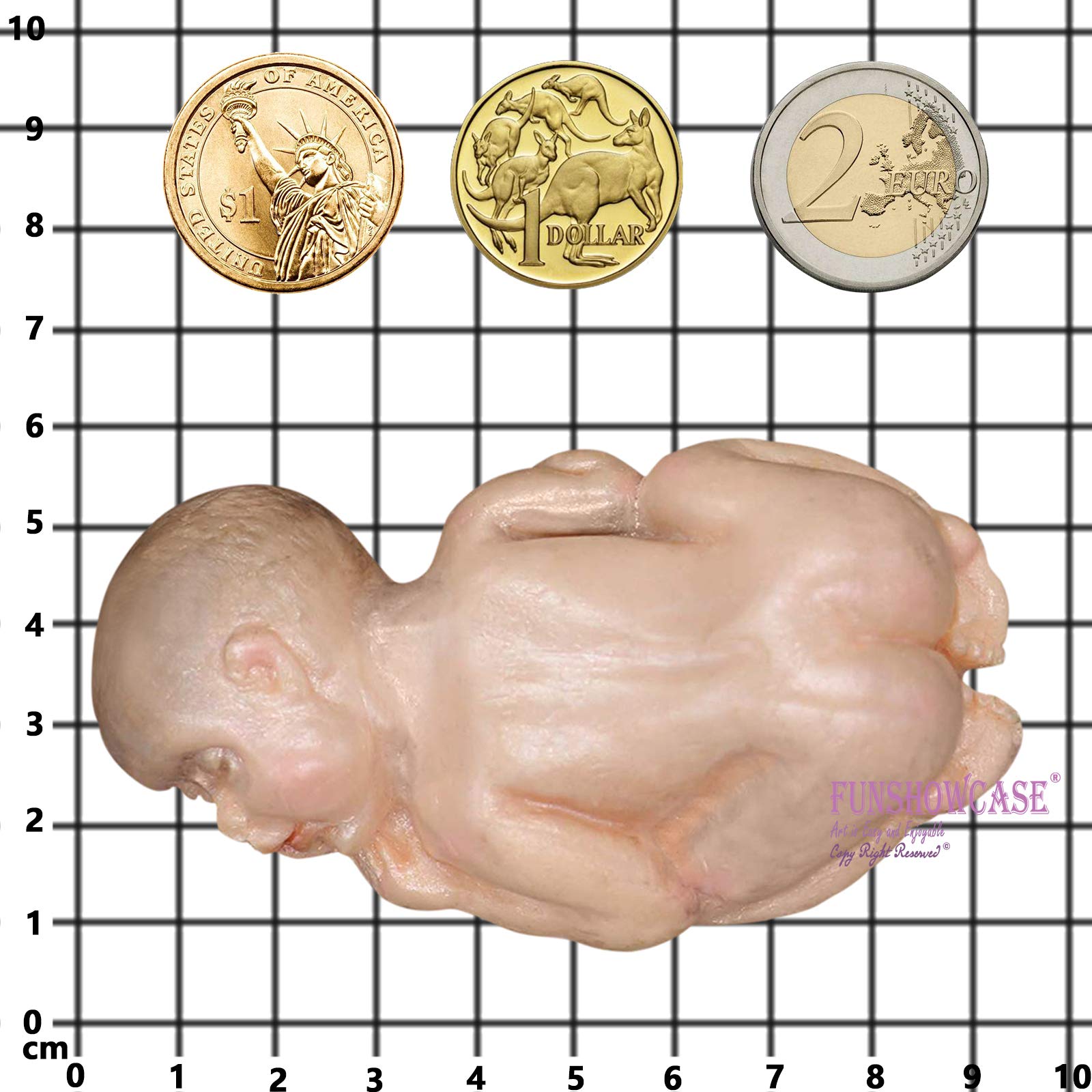 Funshowcase Large Silicone Baby Sleeping Mold - Perfect for Cake Decorating, Candy Making, DIY Soap Crafting | Ideal for Birthday Parties, Baby Showers & Holiday Treats