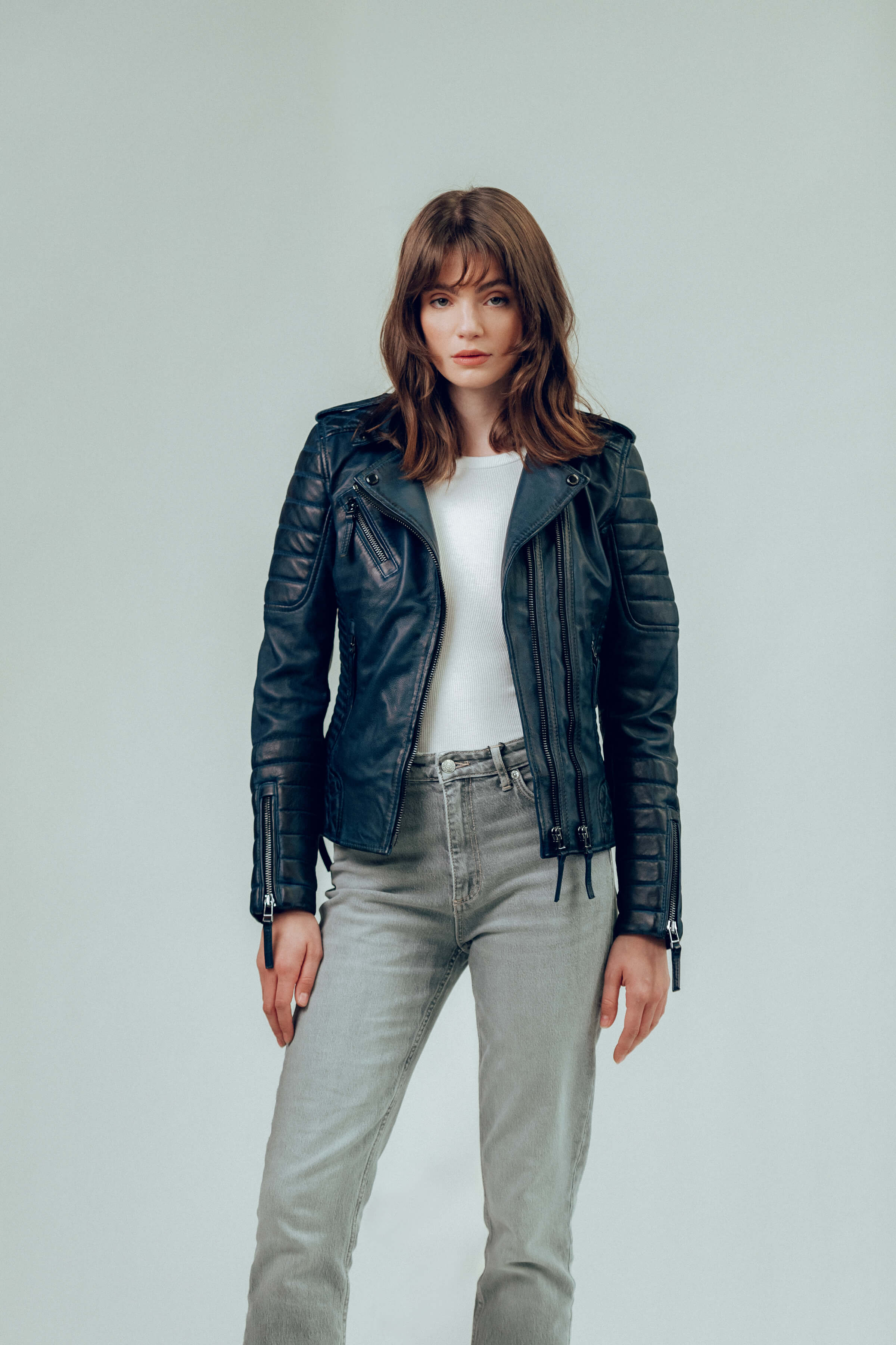 Kay Michaels 2.0 Women's Burnt Blue Denim Jacket - Stylish Casual Outerwear for Everyday Wear & Fall Fashion