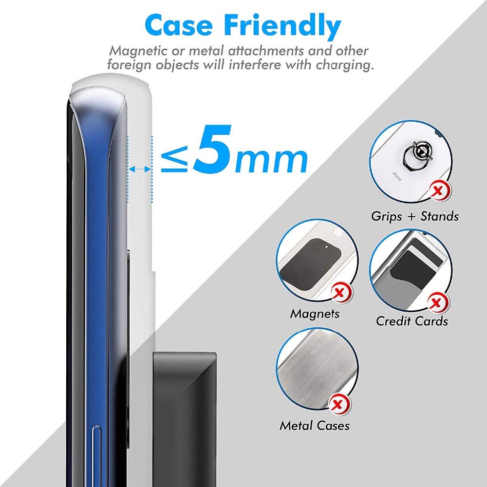 20W Fast Wireless Charger Stand - Qi Certified for iPhone 16/15/14/13/12/11/X, Samsung Galaxy S24/S23/S22/S21, Note 20/10/9, Pixel & More | Multi-Device Charging Station for Home, Office & Travel