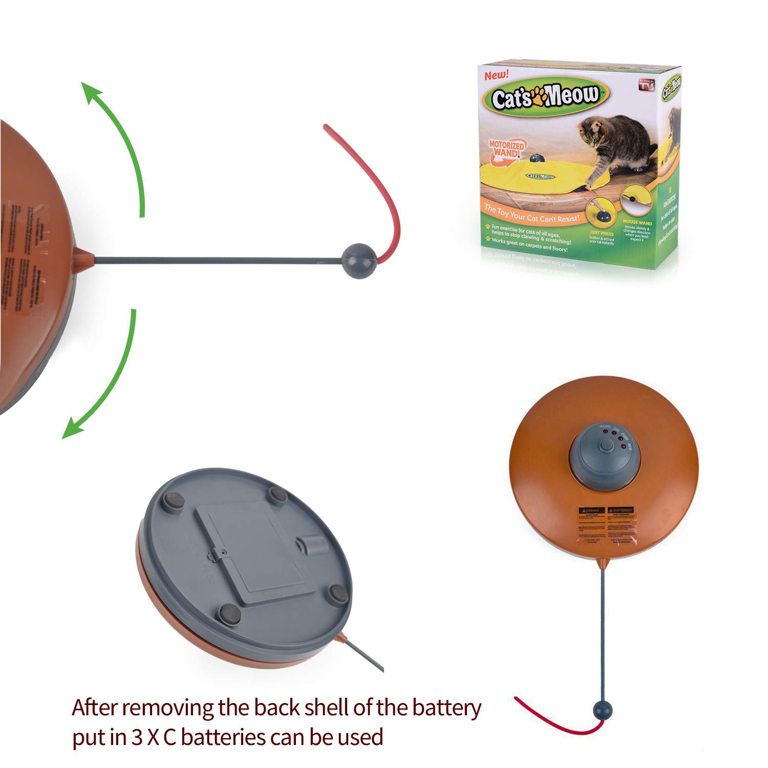 Interactive Electric Cat Toy with Moving Mouse - 4 Speed Modes for Playful Cats | Automatic Undercover Mouse Toy for Indoor Hunting & Exercise | Perfect for Kittens & Adult Cats Playtime