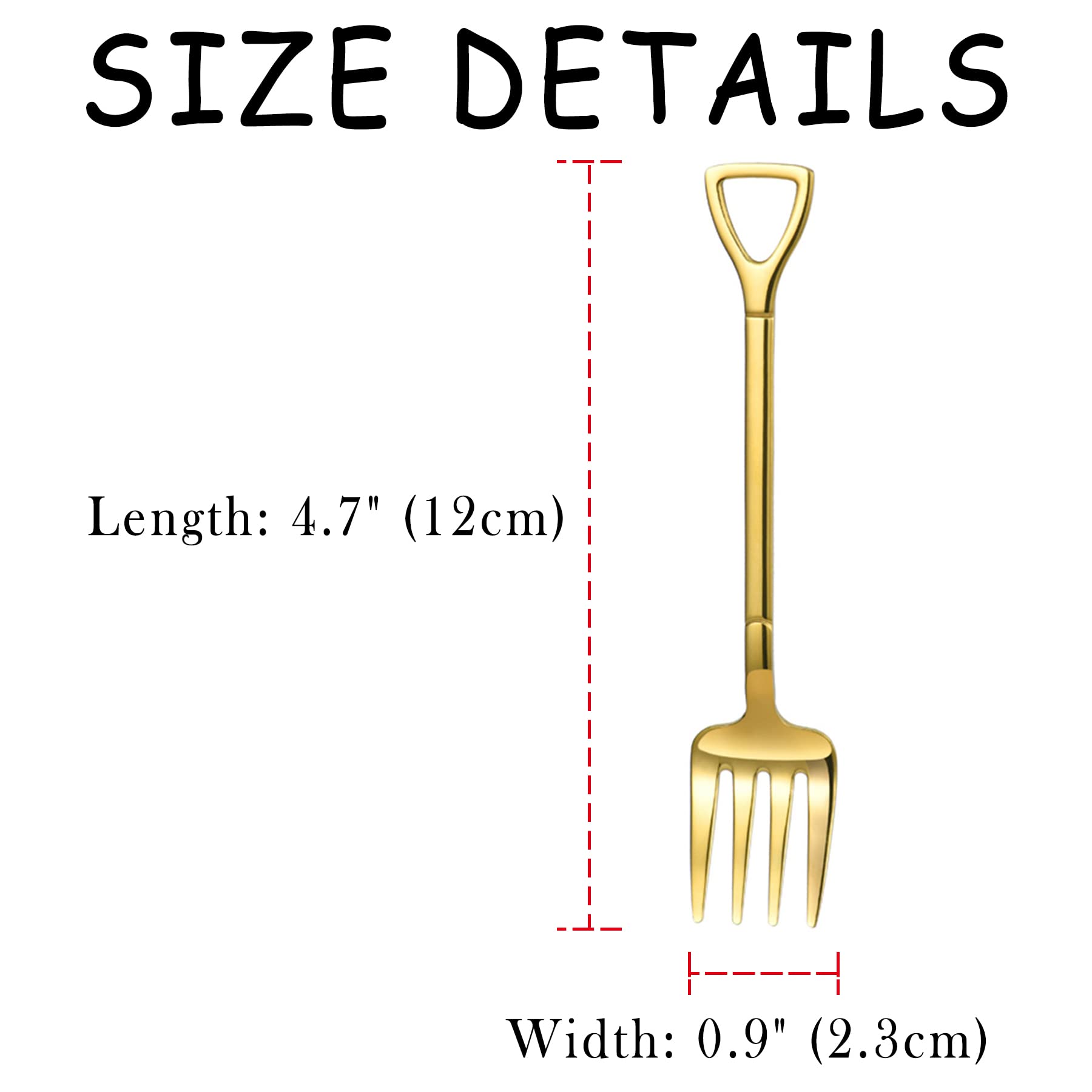 NMQLX 8-Piece Dessert Fork Set, 4.7