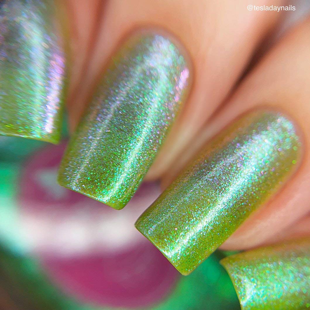 Cupcake Polish Eldhraun - Pea Green Shifting Nail Polish with Color Changing Effect | Perfect for Parties, Date Nights & Special Occasions