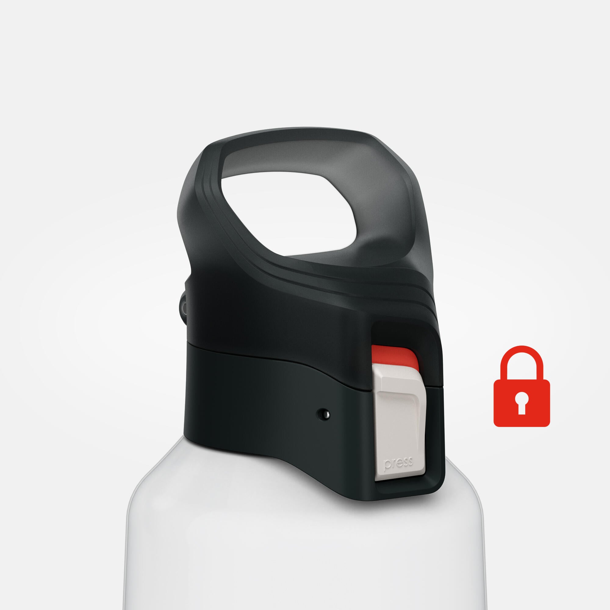 Quechua MH500 Quick Opening Flask - Lightweight & Durable Water Bottle for Hiking, Camping & Outdoor Adventures