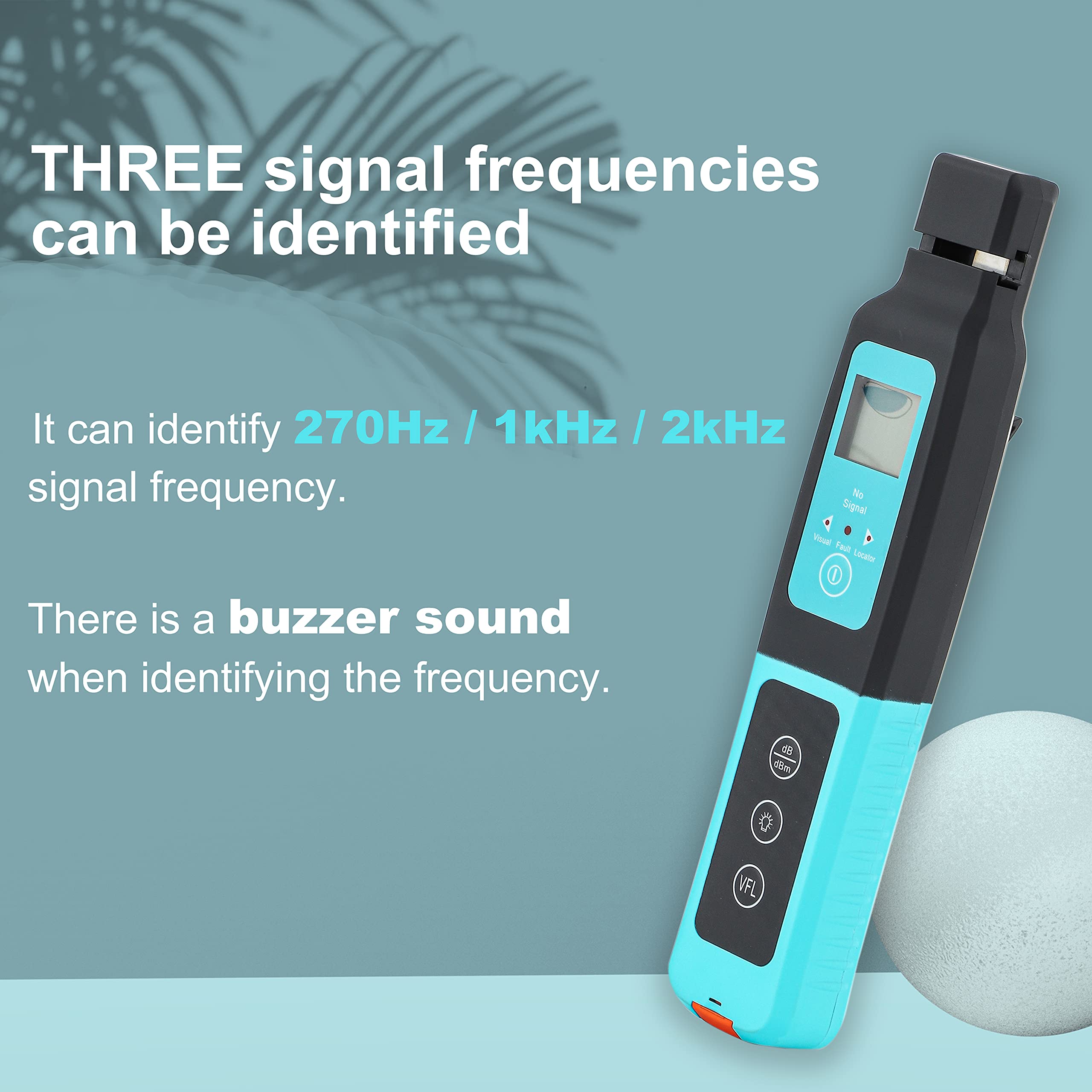 Hanchen Handheld Optical Fiber Identifier & Tester - High Performance Live Fiber Detector with 10mw Red Light Source for Single Mode/Multimode Cables (Blue) | Ideal for Network Maintenance, Telecom Installations & Fiber Optic Testing