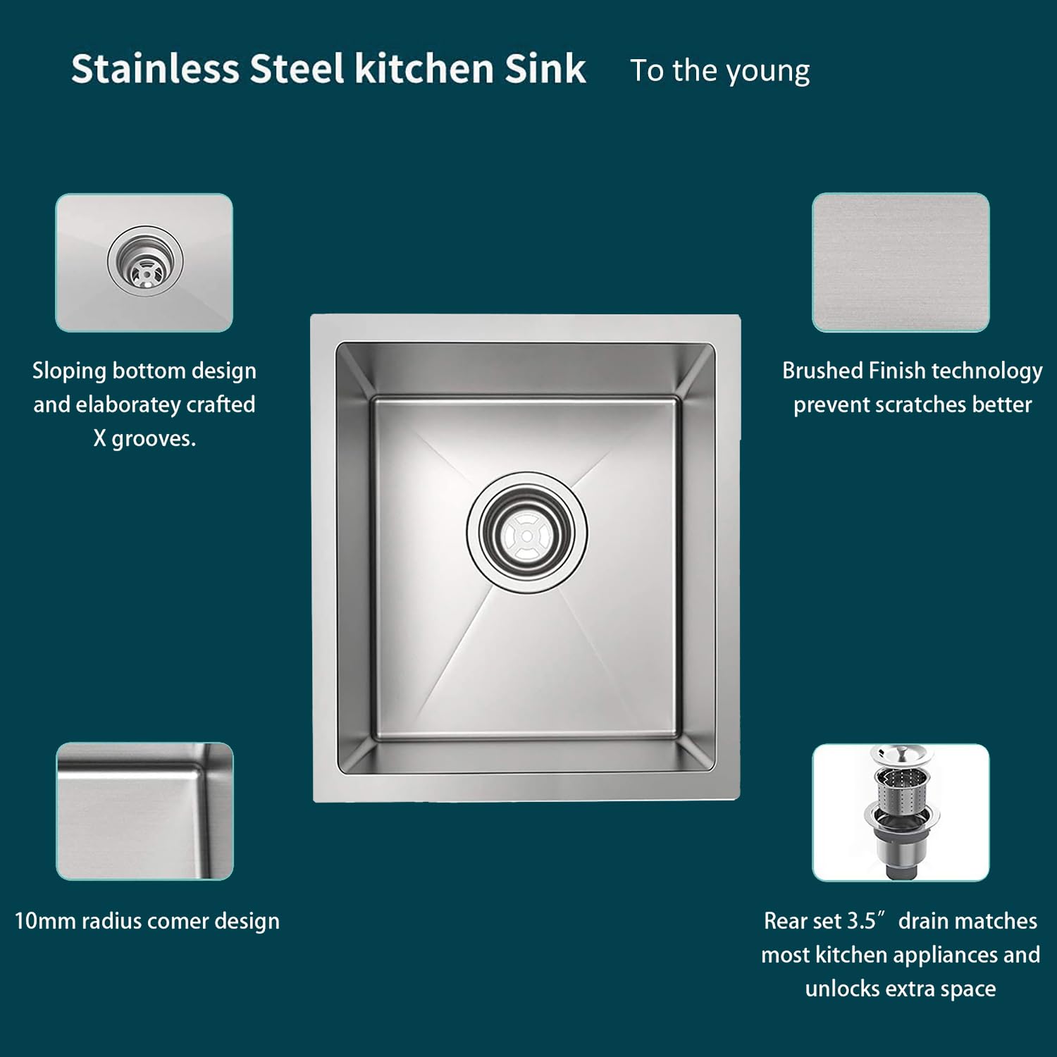 TORVA 30-Inch Undermount Kitchen Sink - Premium 304 Stainless Steel Single Bowl Bar Sink with 10-Inch Deep Basin - Perfect for Restaurants, Bars, and Home Kitchens