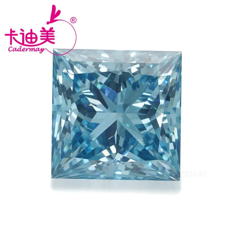 Premium VS1 Clarity CVD Lab Grown Loose Diamond - Fancy Blue Square Cut Gemstone for Fine Jewelry Making & Wedding Rings | Engagement, Anniversary & Bridal Jewelry Design