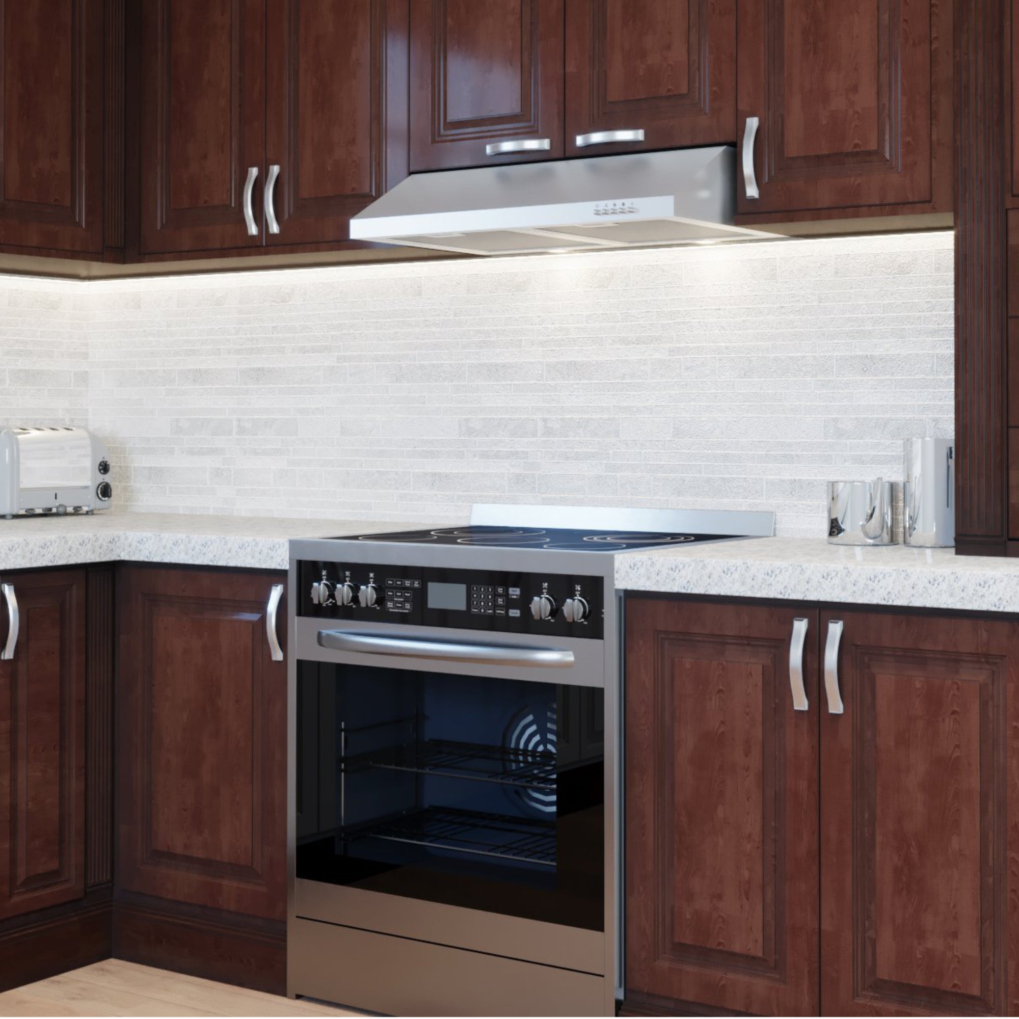 UCL630 30-Inch 400 CFM Ducted Under Cabinet Range Hood - Powerful Kitchen Ventilation for Smoke, Grease & Odor Removal - Perfect for Home Cooking & Gas Stoves